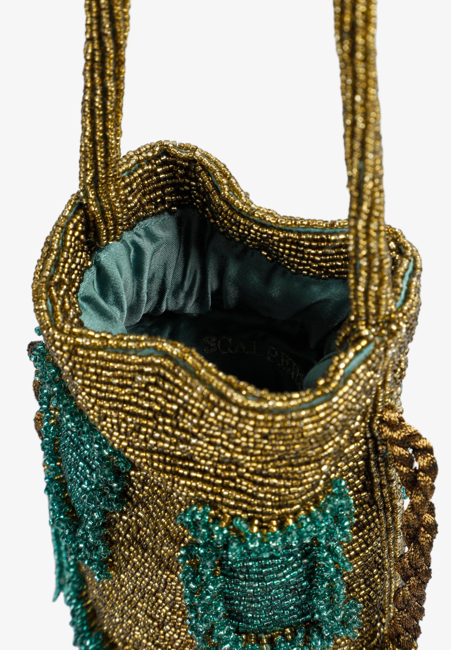 TWO-TONE BEADED BAG