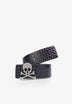 LEATHER BELT WITH SKULL