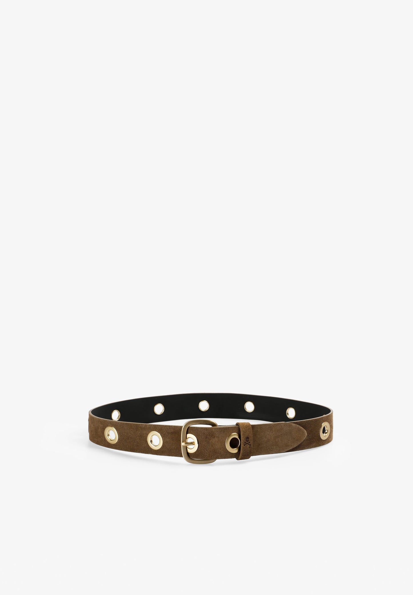 LEATHER BELT WITH SKULL