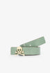 REVERSIBLE LEATHER BELT WITH SKULL