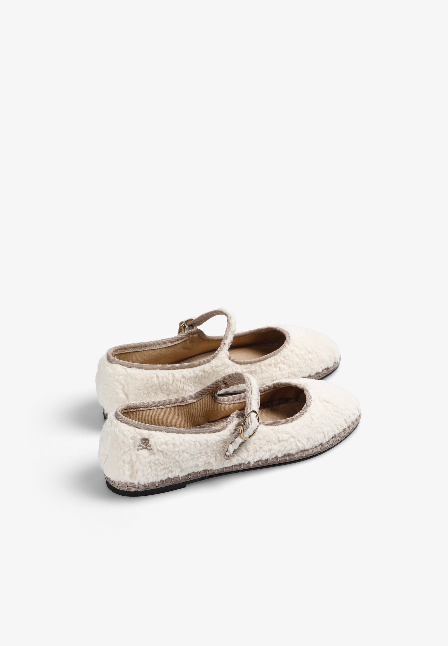 FAUX SHEARLING BALLET FLATS