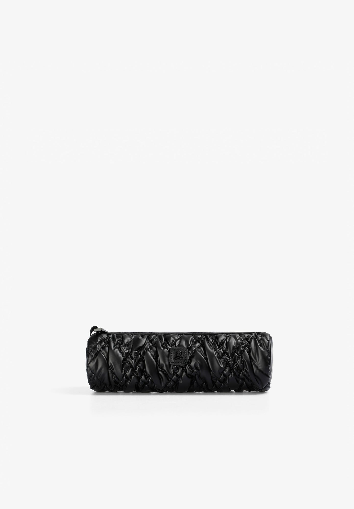QUILTED TOILETRY BAG WITH SKULL