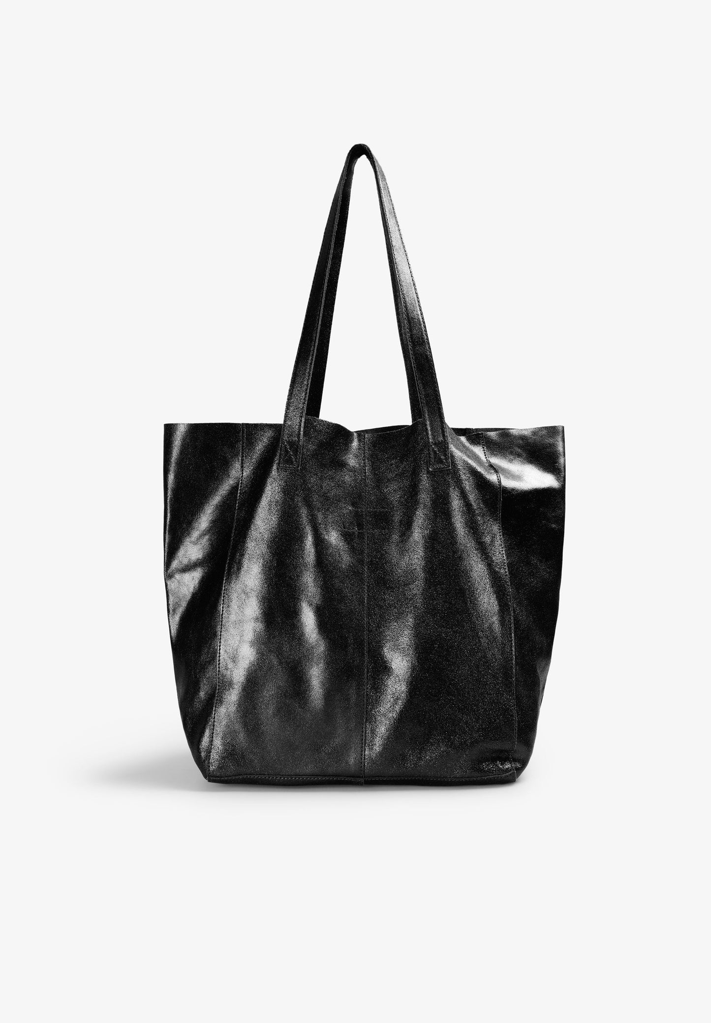METALLIC SUEDE TOTE BAG