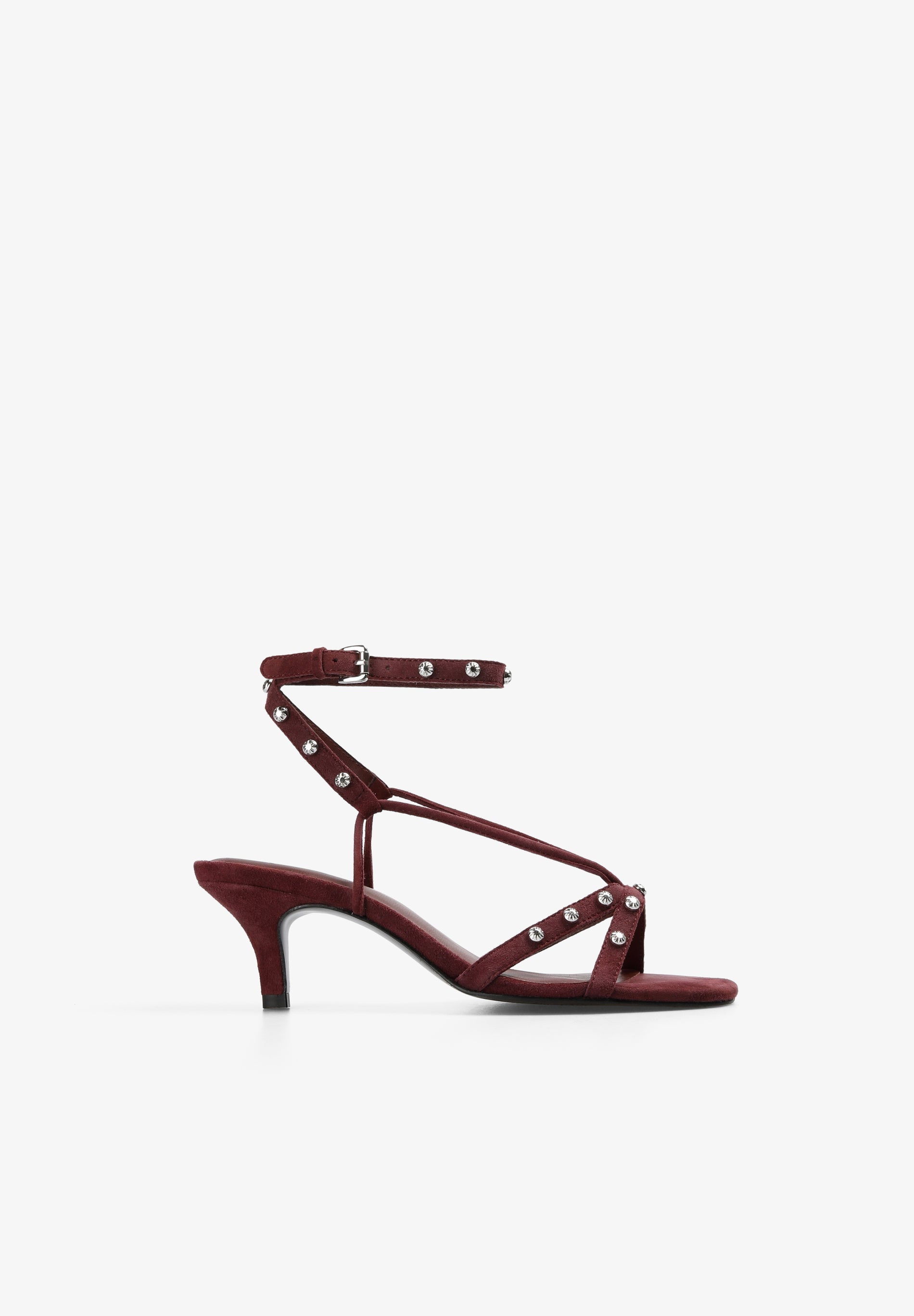 HEELED SANDALS WITH RHINESTONES