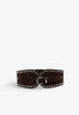 STUDDED SUEDE SASH BELT