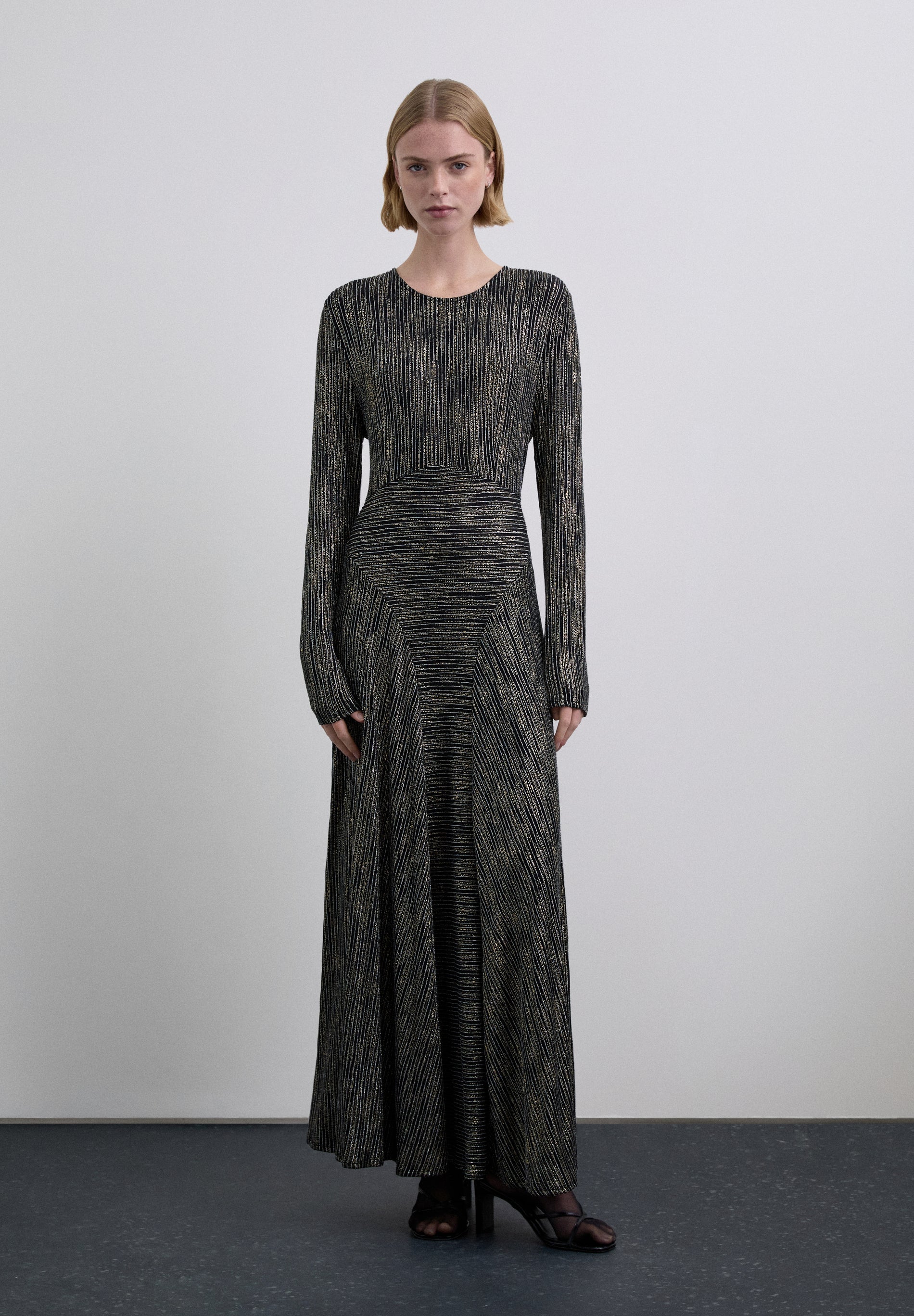 XM SCMULTISTRIPES LUREX DRESS