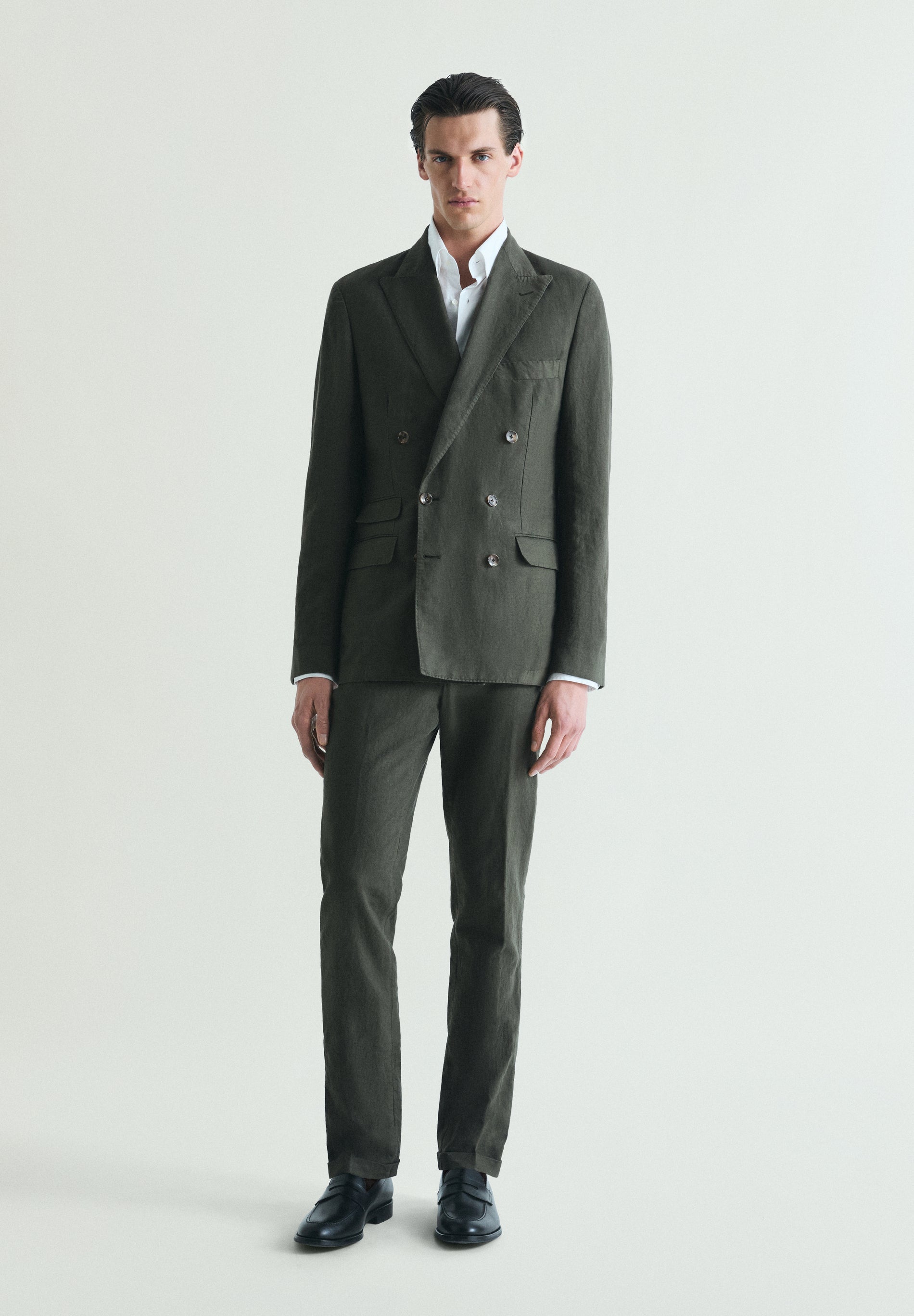 LINEN SUIT TROUSERS