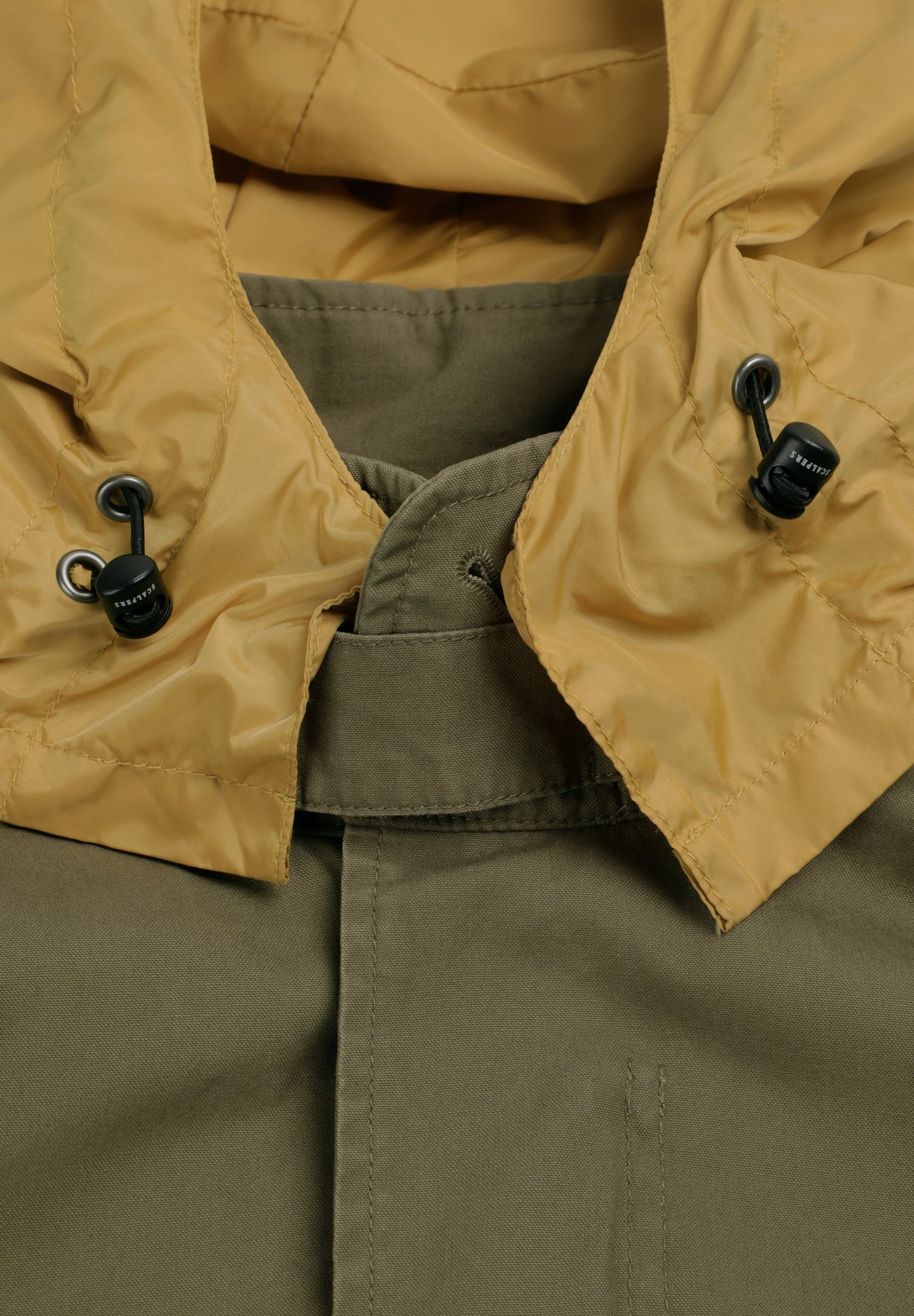 MILITARY JACKET WITH CONCEALED HOOD