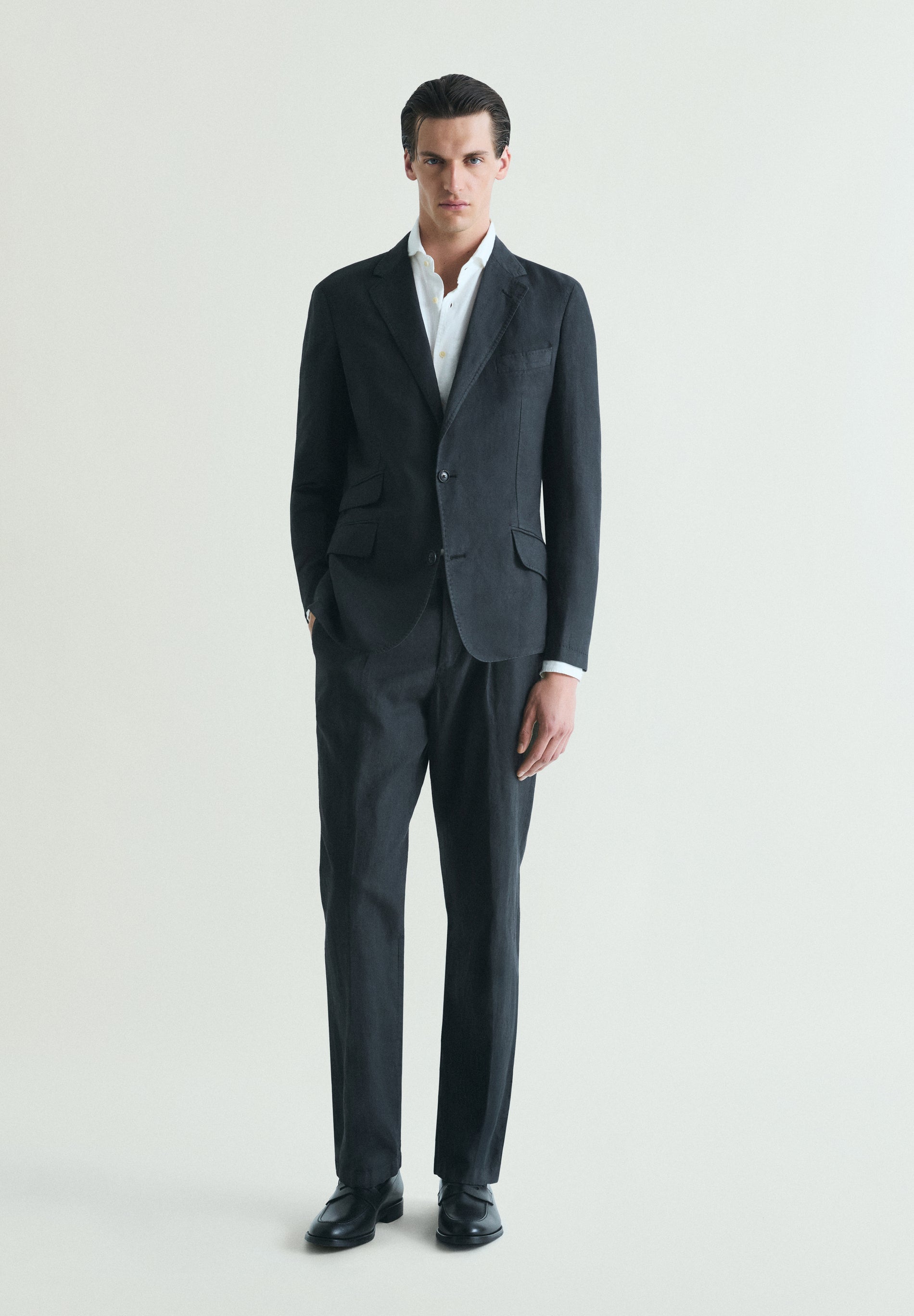 LINEN SUIT TROUSERS