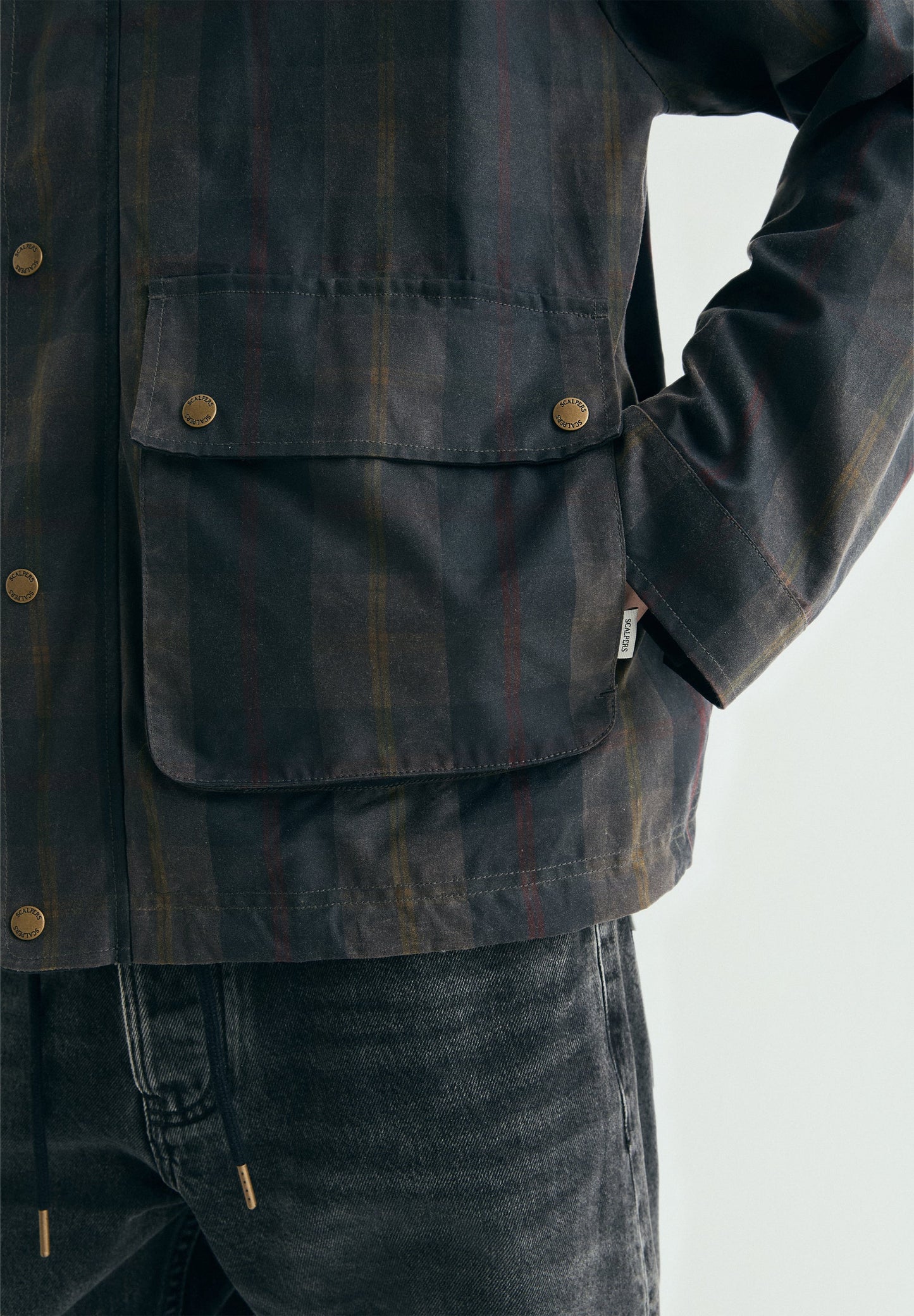 CHECK WAXED JACKET