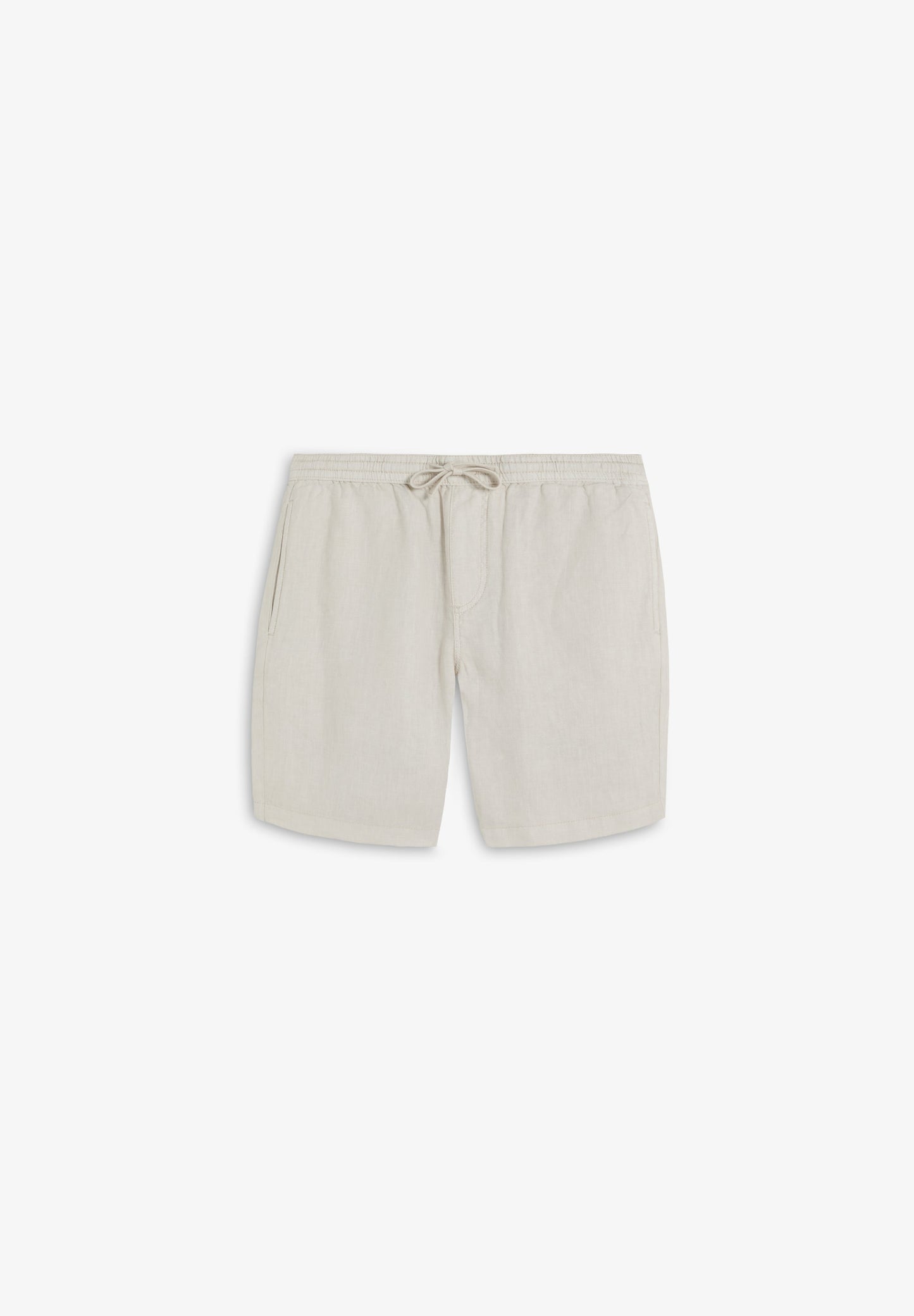 PLAIN LINEN BERMUDA SHORTS