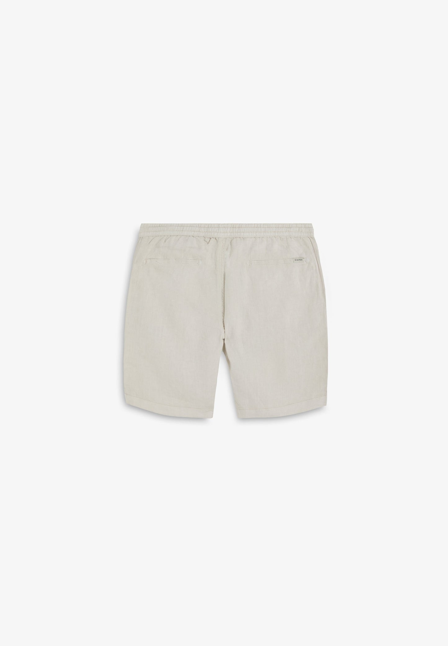 PLAIN LINEN BERMUDA SHORTS