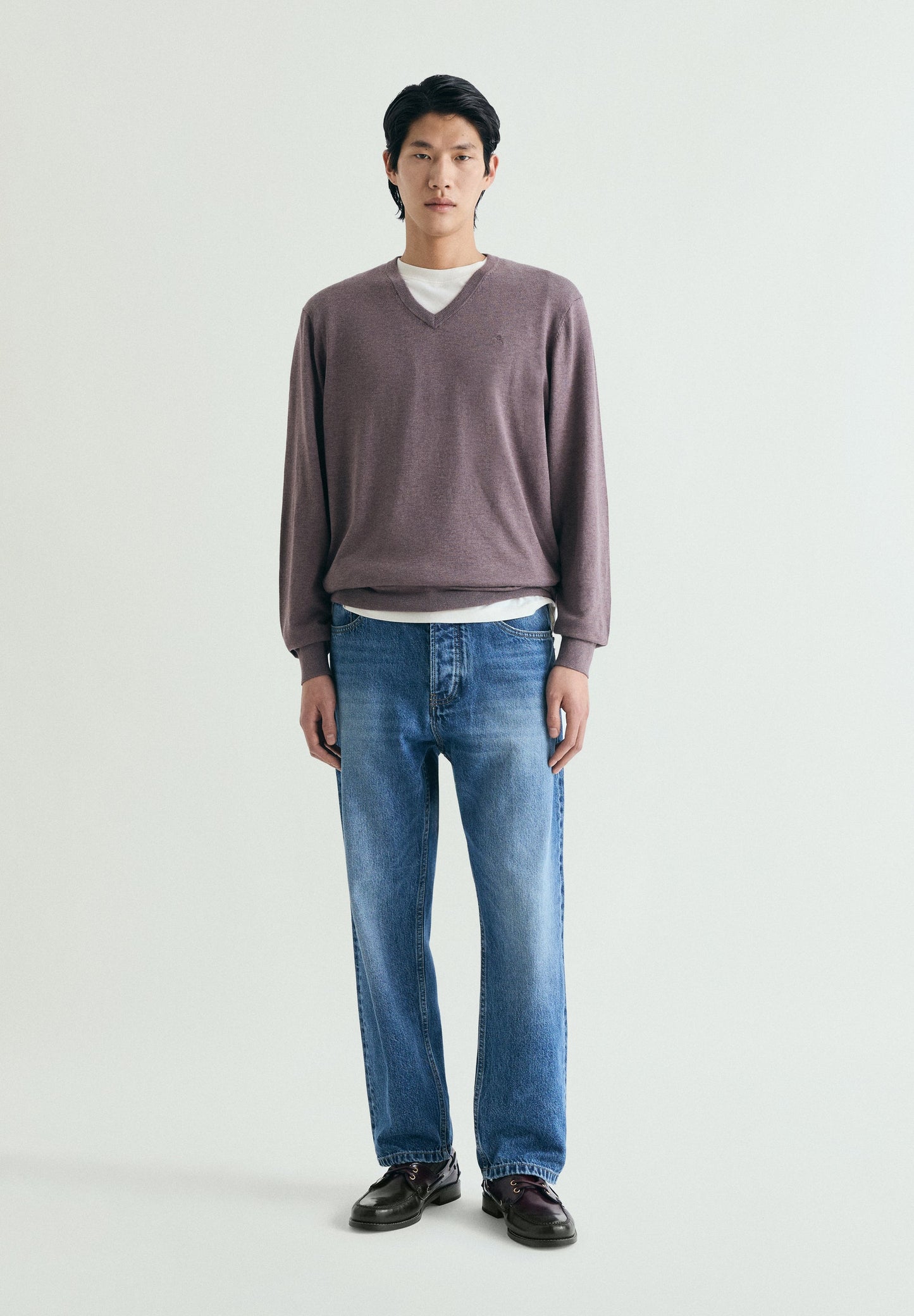 SUPIMA SWEATER WITH TONAL EMBROIDERY
