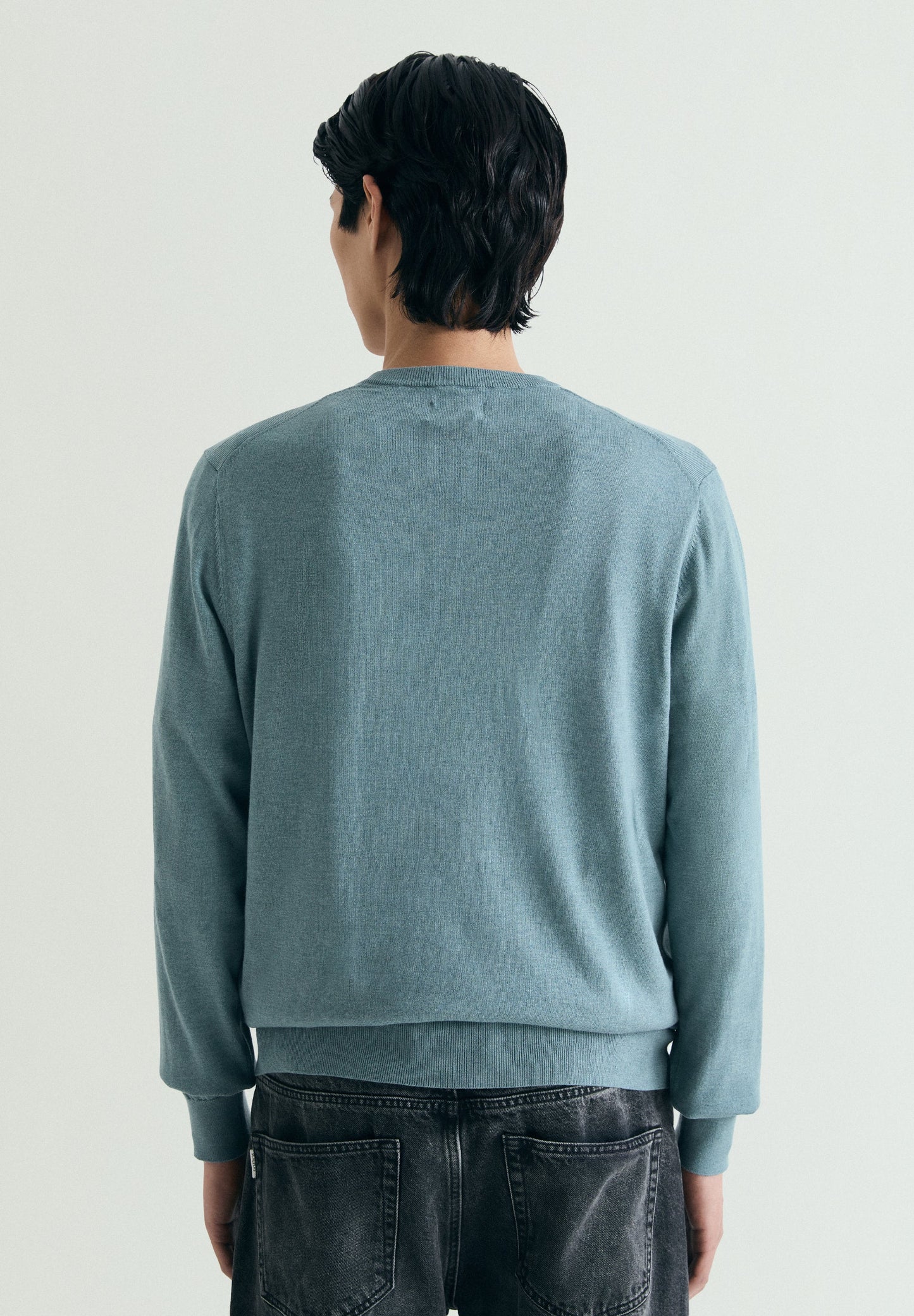 SUPIMA SWEATER WITH TONAL EMBROIDERY