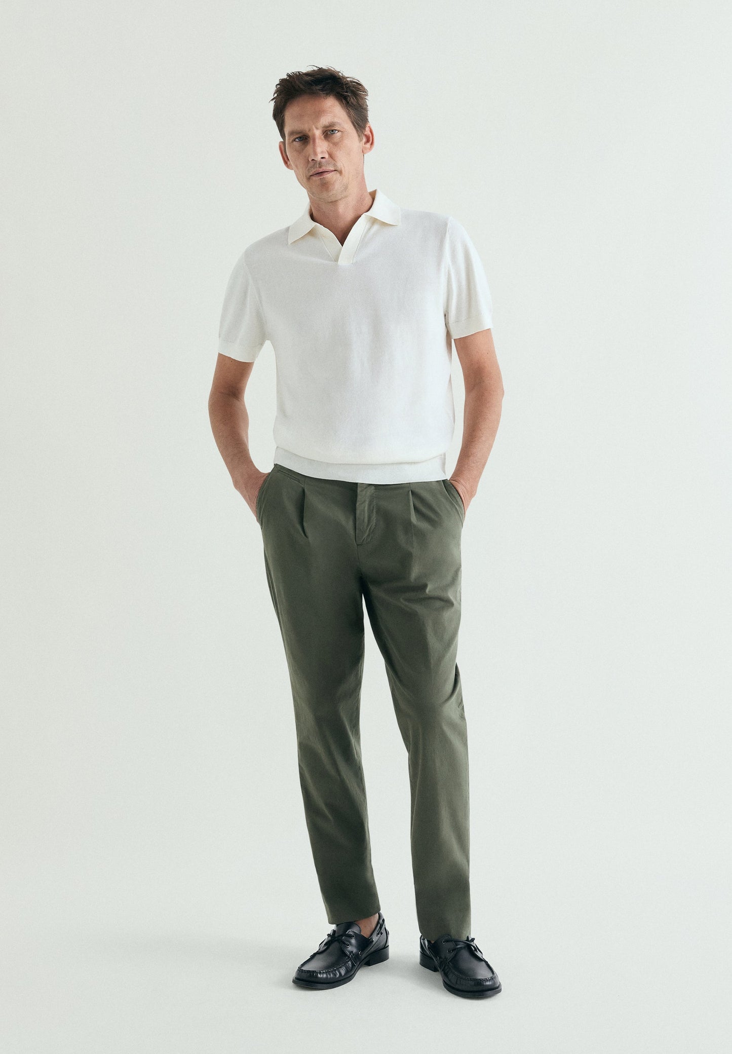FINE KNIT POLO SHIRT