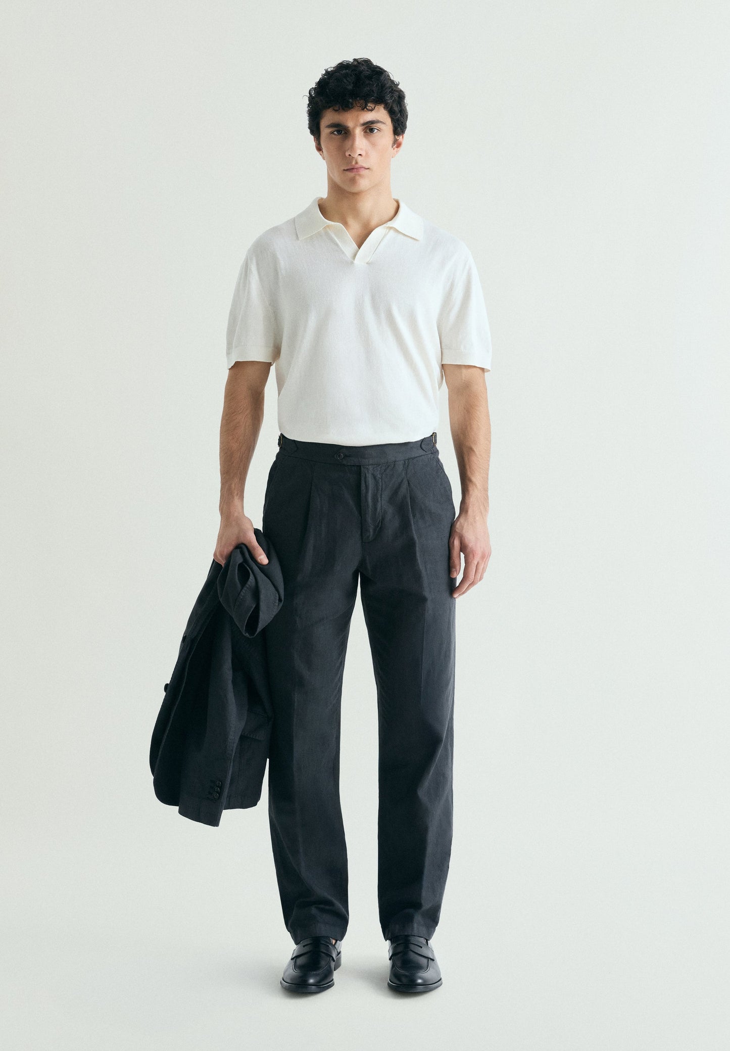 FINE KNIT POLO SHIRT