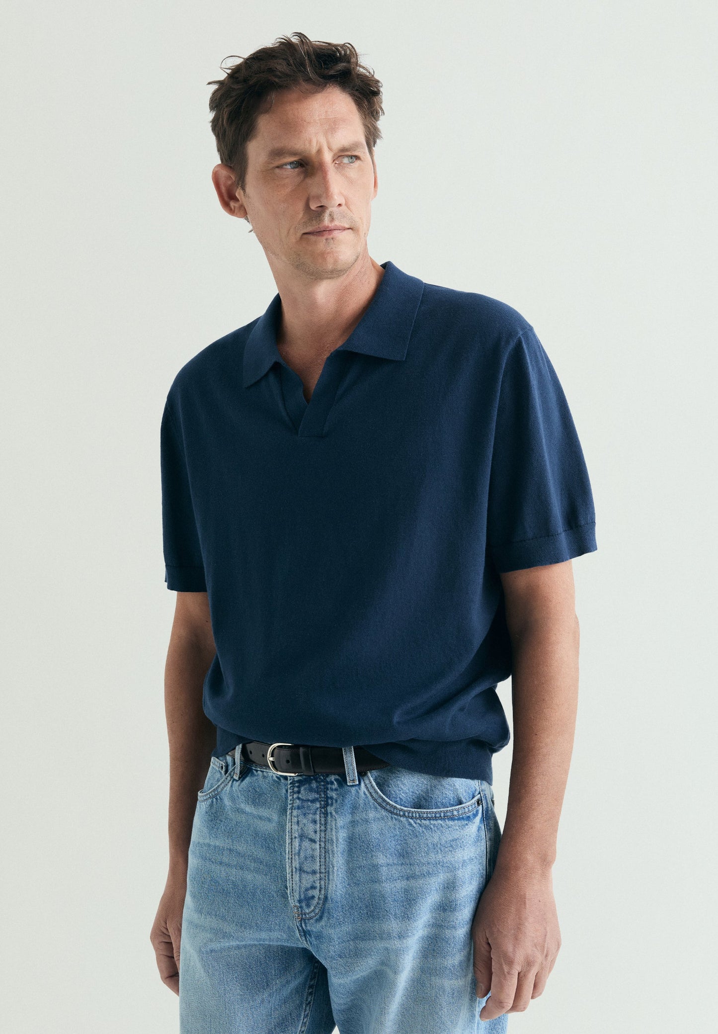 FINE KNIT POLO SHIRT