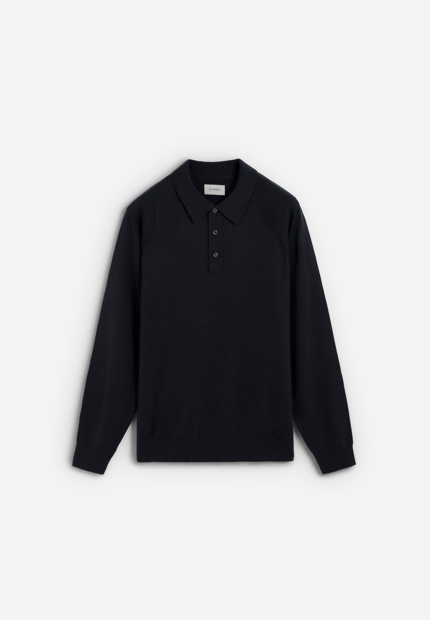 RAGLAN SLEEVE SWEATER WITH POLO SHIRT COLLAR