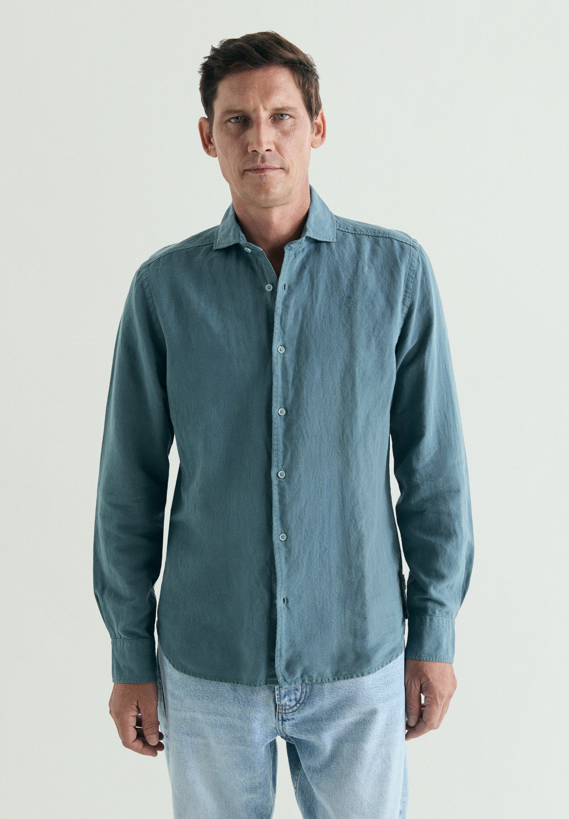 REGULAR FIT LINEN SHIRT