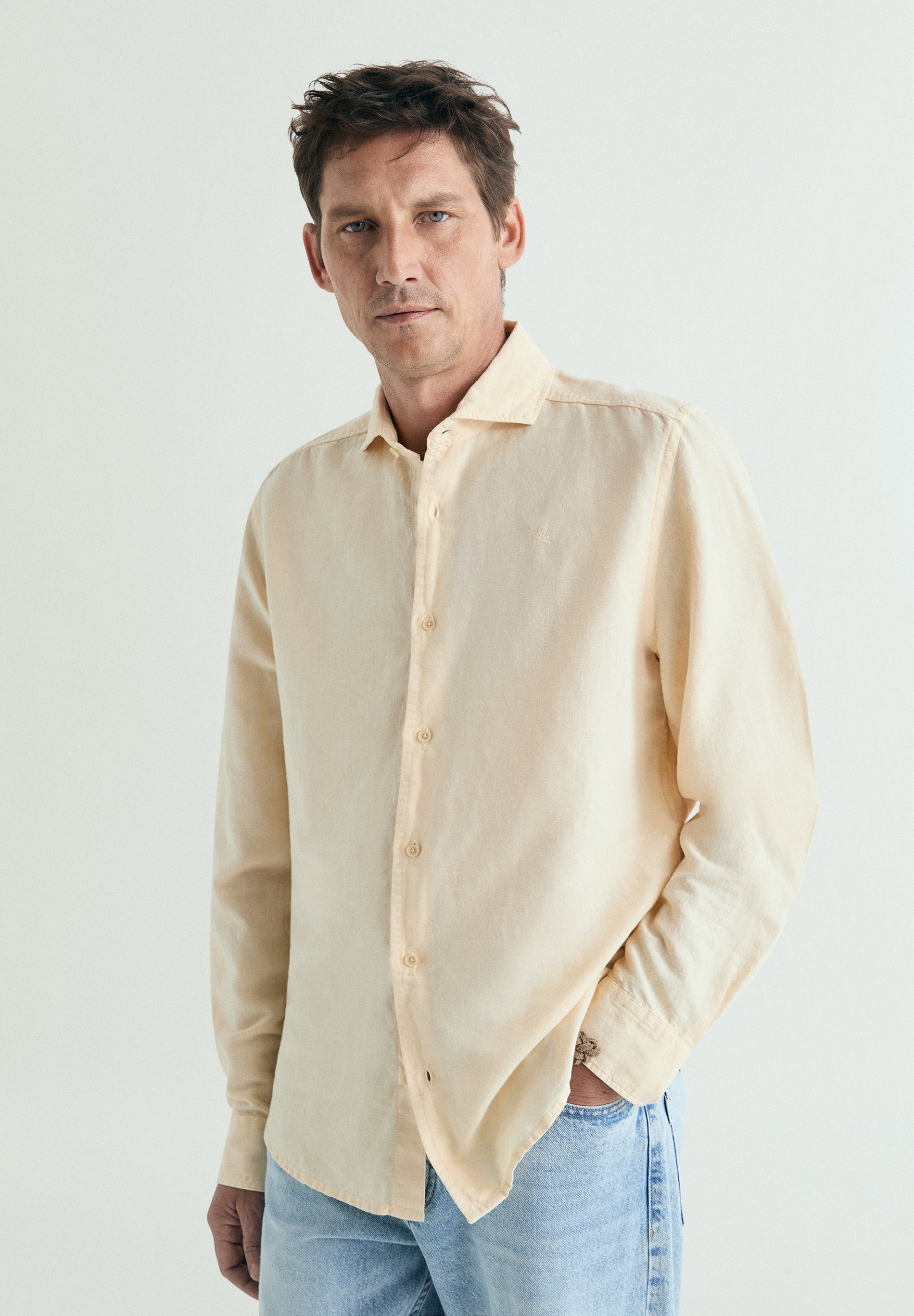 REGULAR FIT LINEN SHIRT