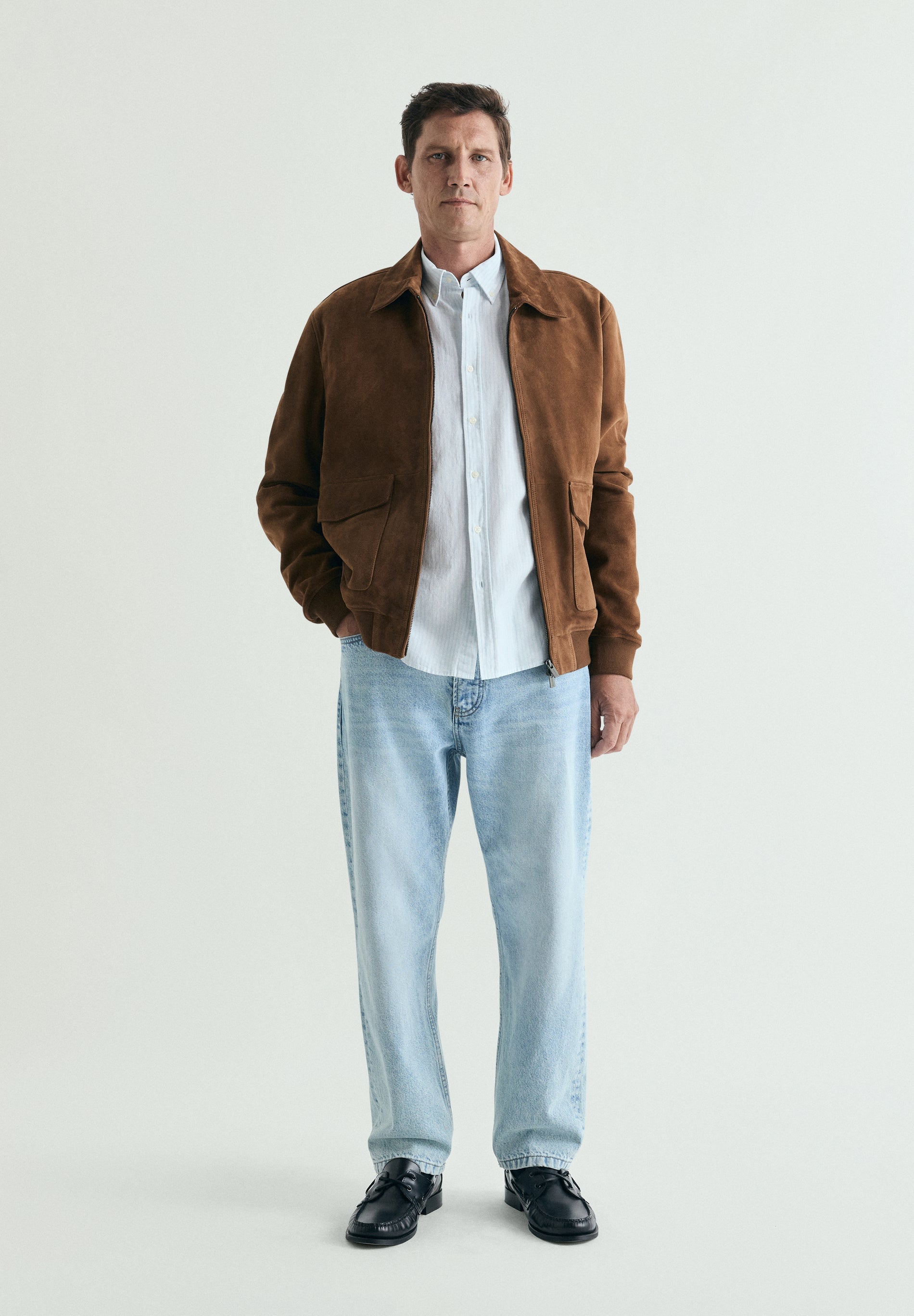 COTTON AND LINEN OXFORD SHIRT