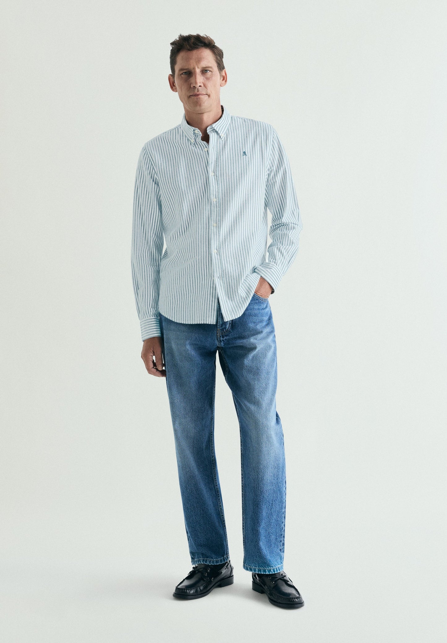 COTTON AND LINEN OXFORD SHIRT