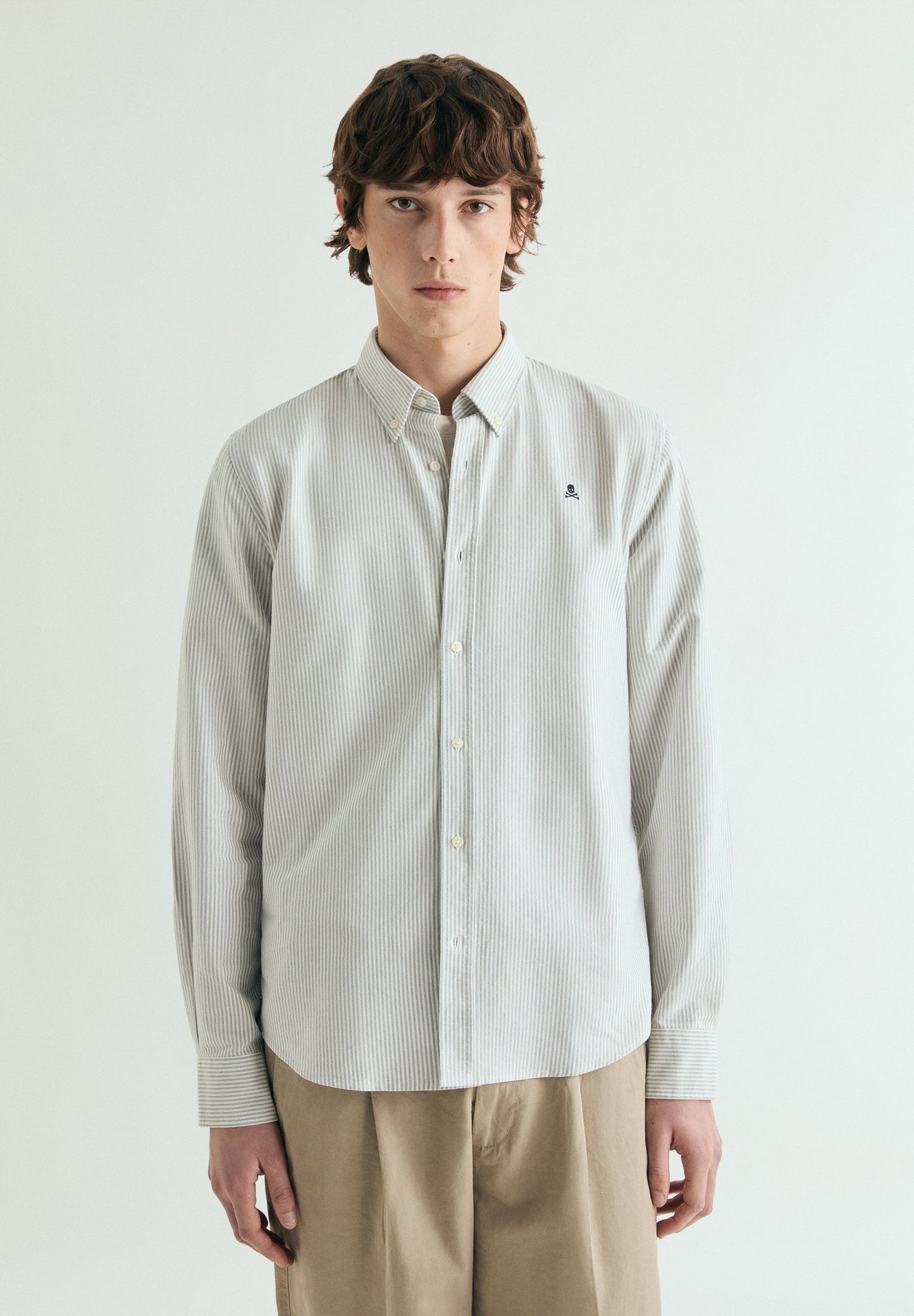 CAMISA OXFORD ESTAMPADA RAYAS - Scalpers