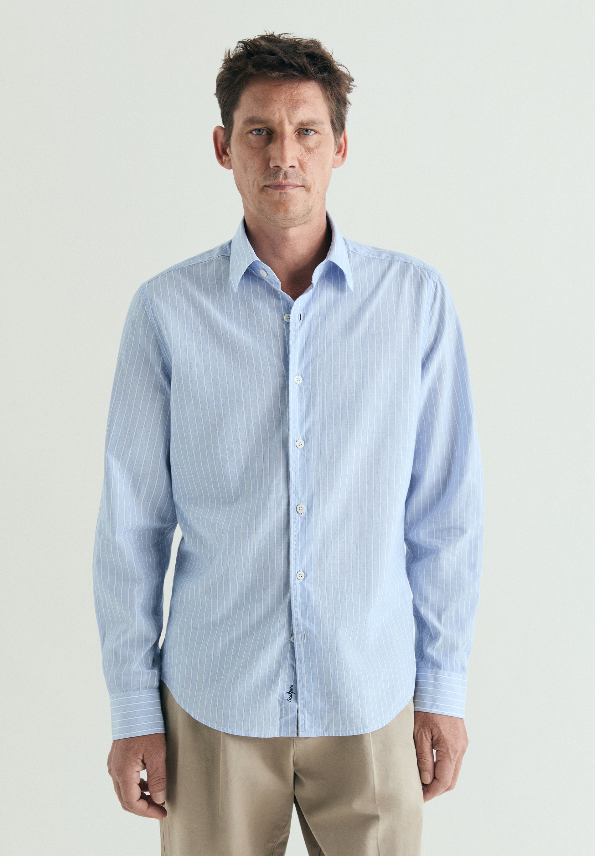 REGULAR FIT STRIPED COTTON SHIRT