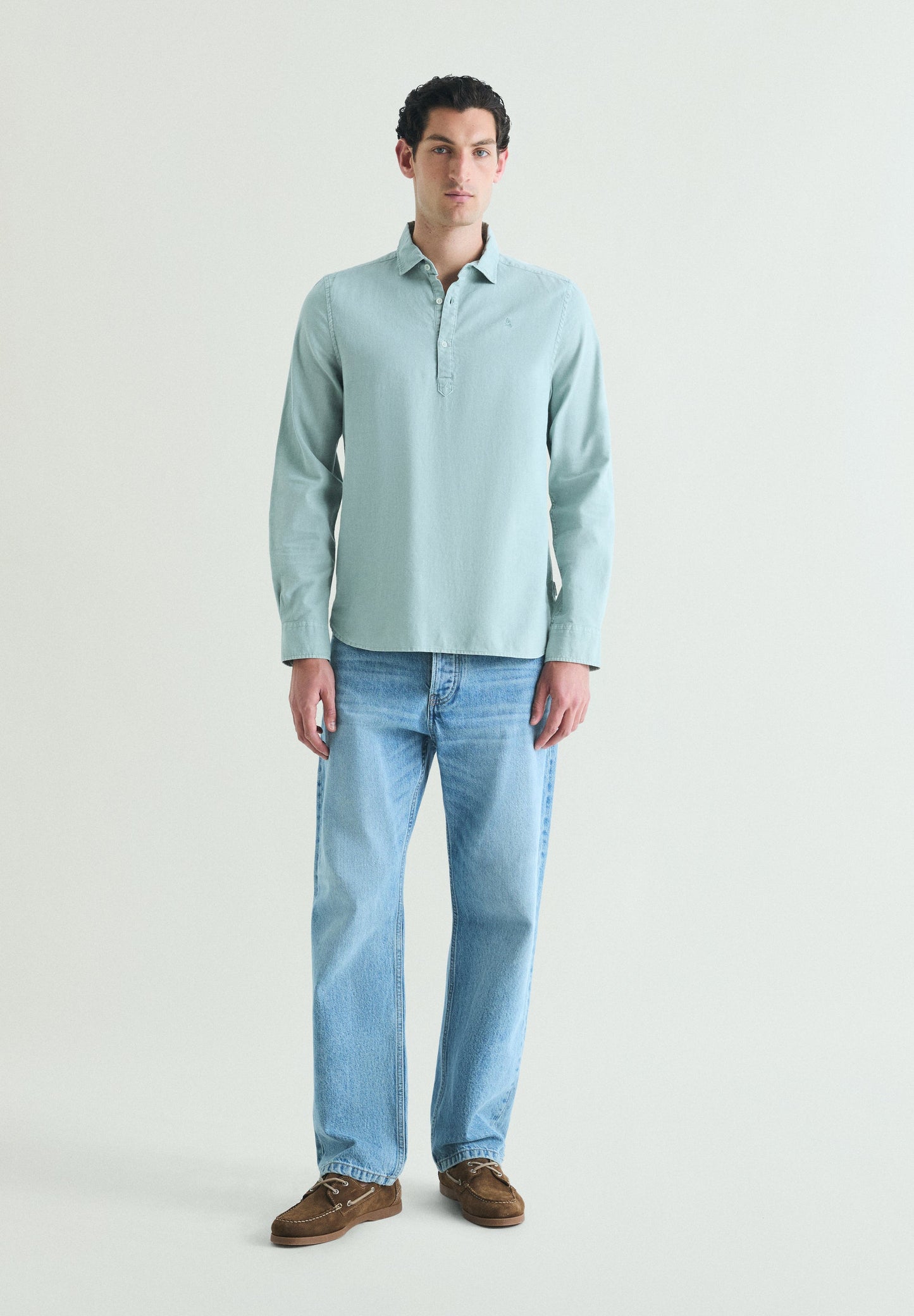 REGULAR FIT LINEN POLO SHIRT