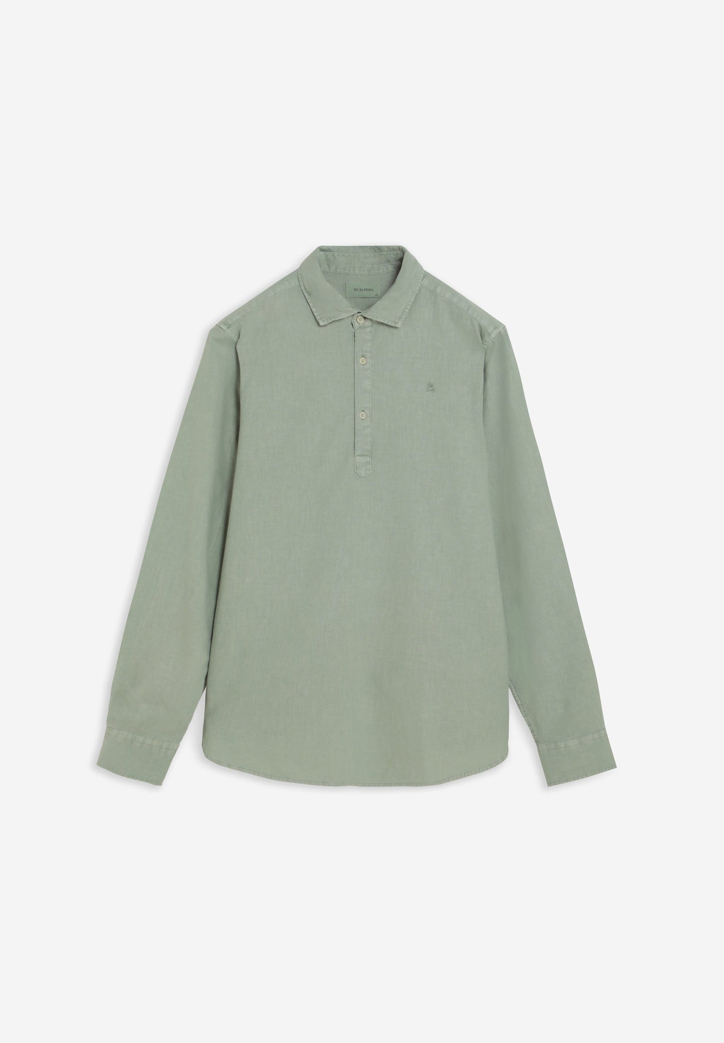 REGULAR FIT LINEN POLO SHIRT