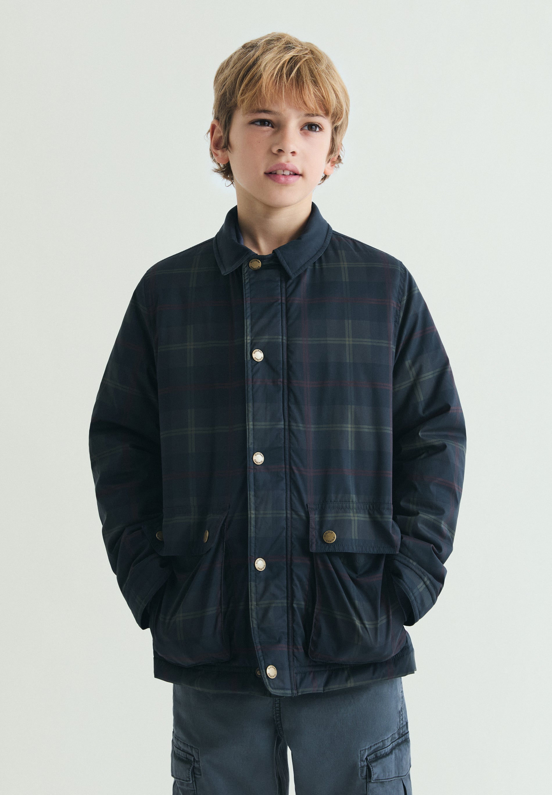 CHECK WAXED JACKET