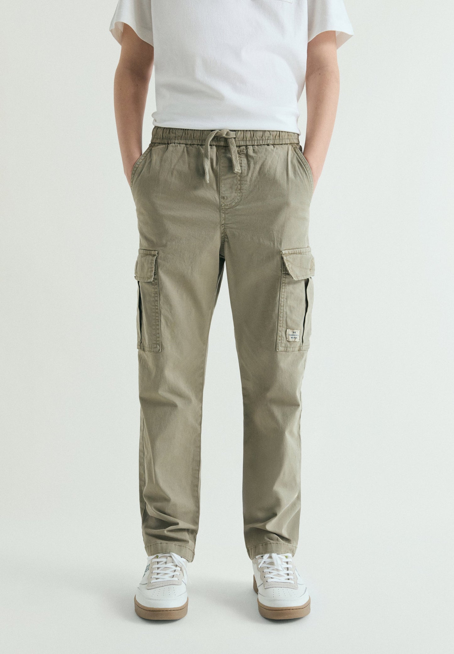 CARGO TROUSERS WITH ELASTICATED WAIST