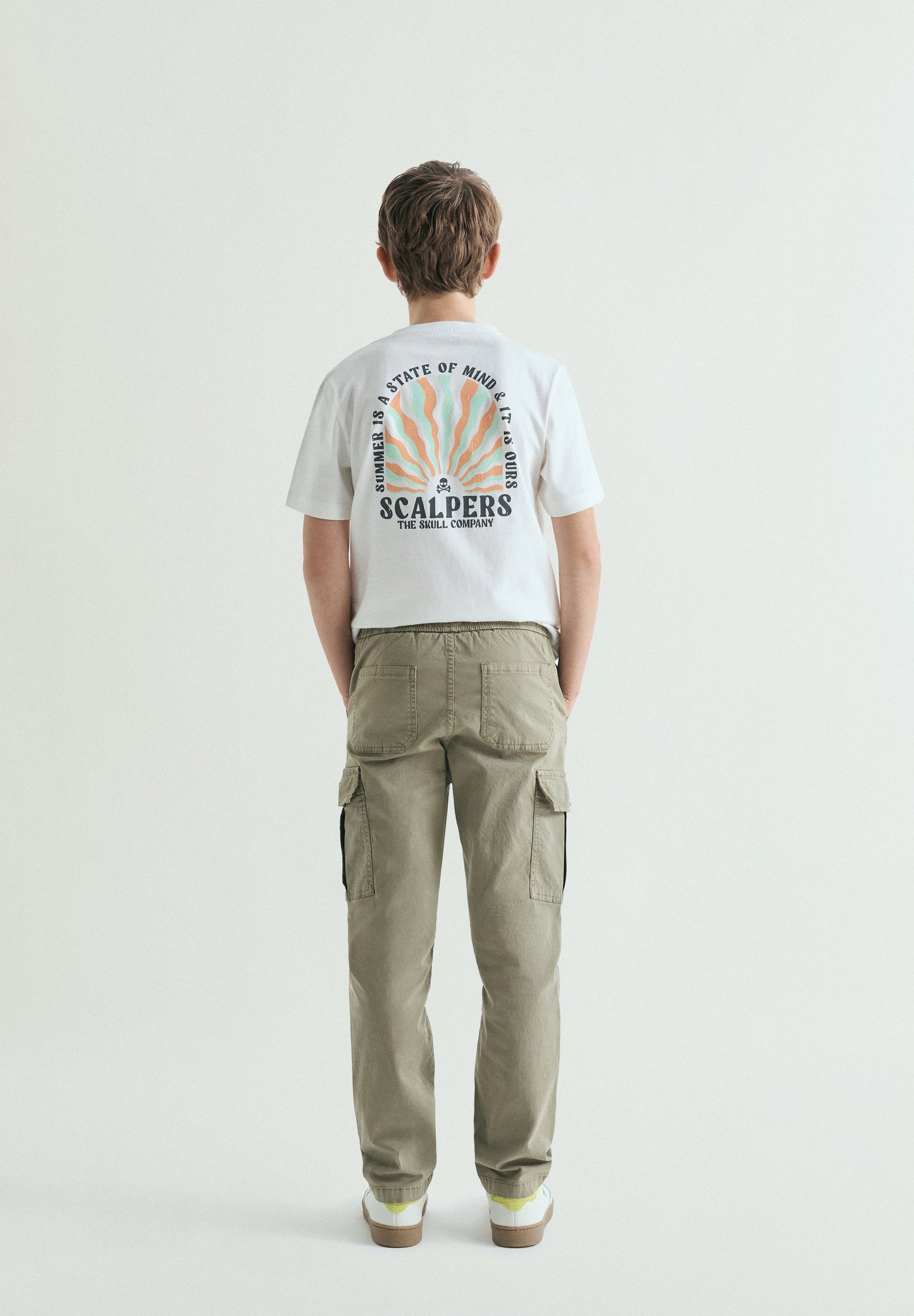 CARGO TROUSERS WITH ELASTICATED WAIST