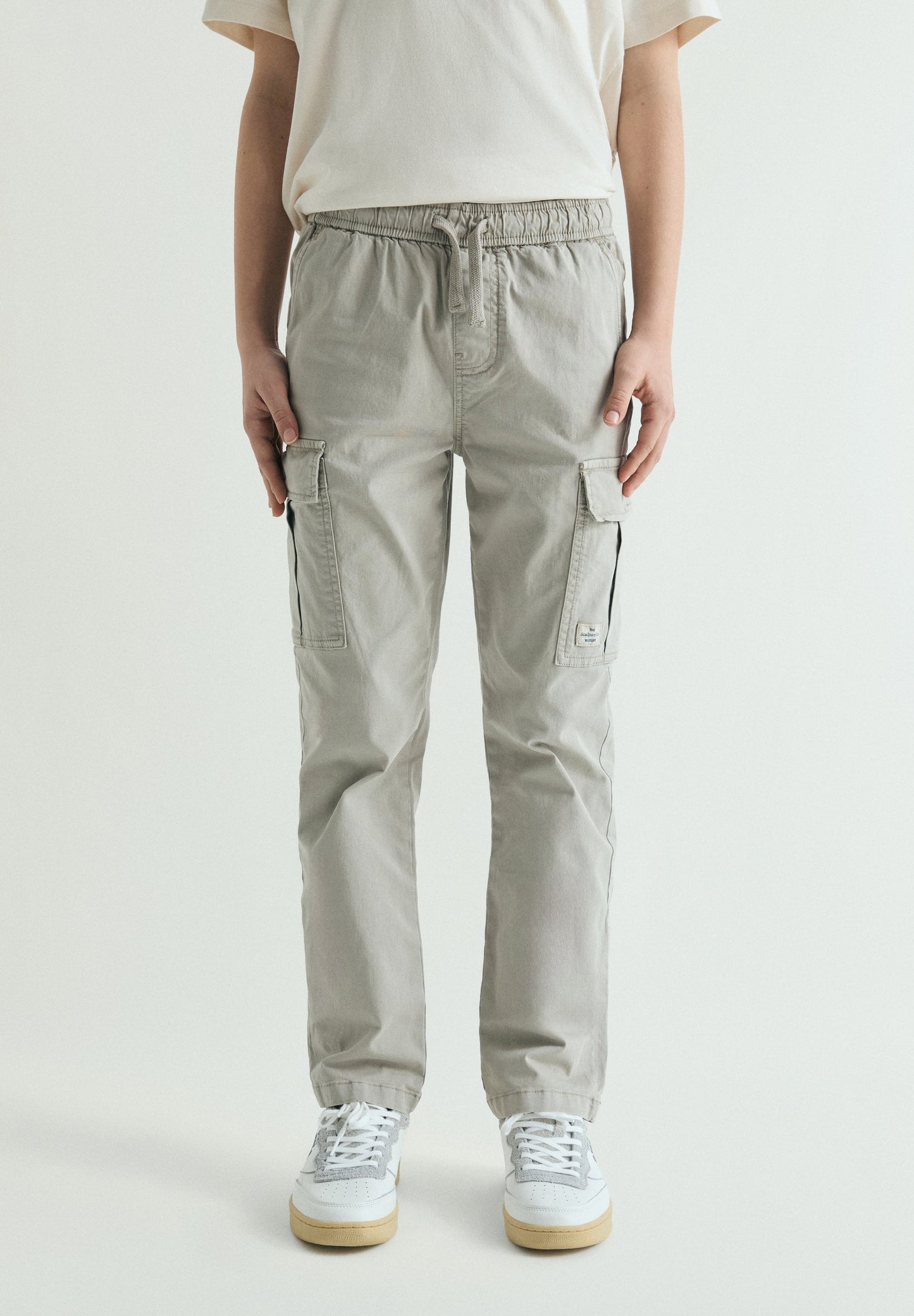 CARGO TROUSERS WITH ELASTICATED WAIST