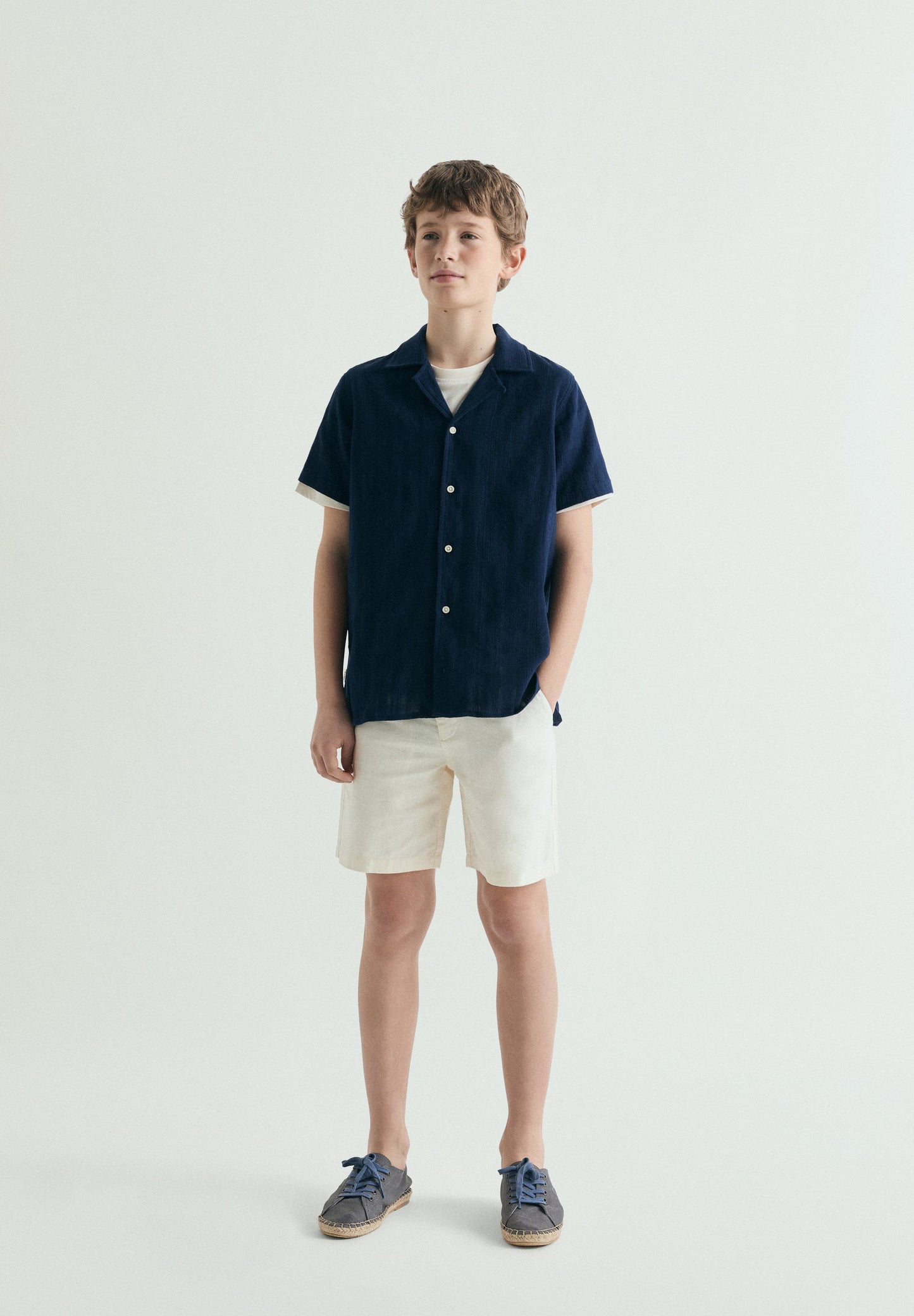 TEXTURED COTTON SHIRT