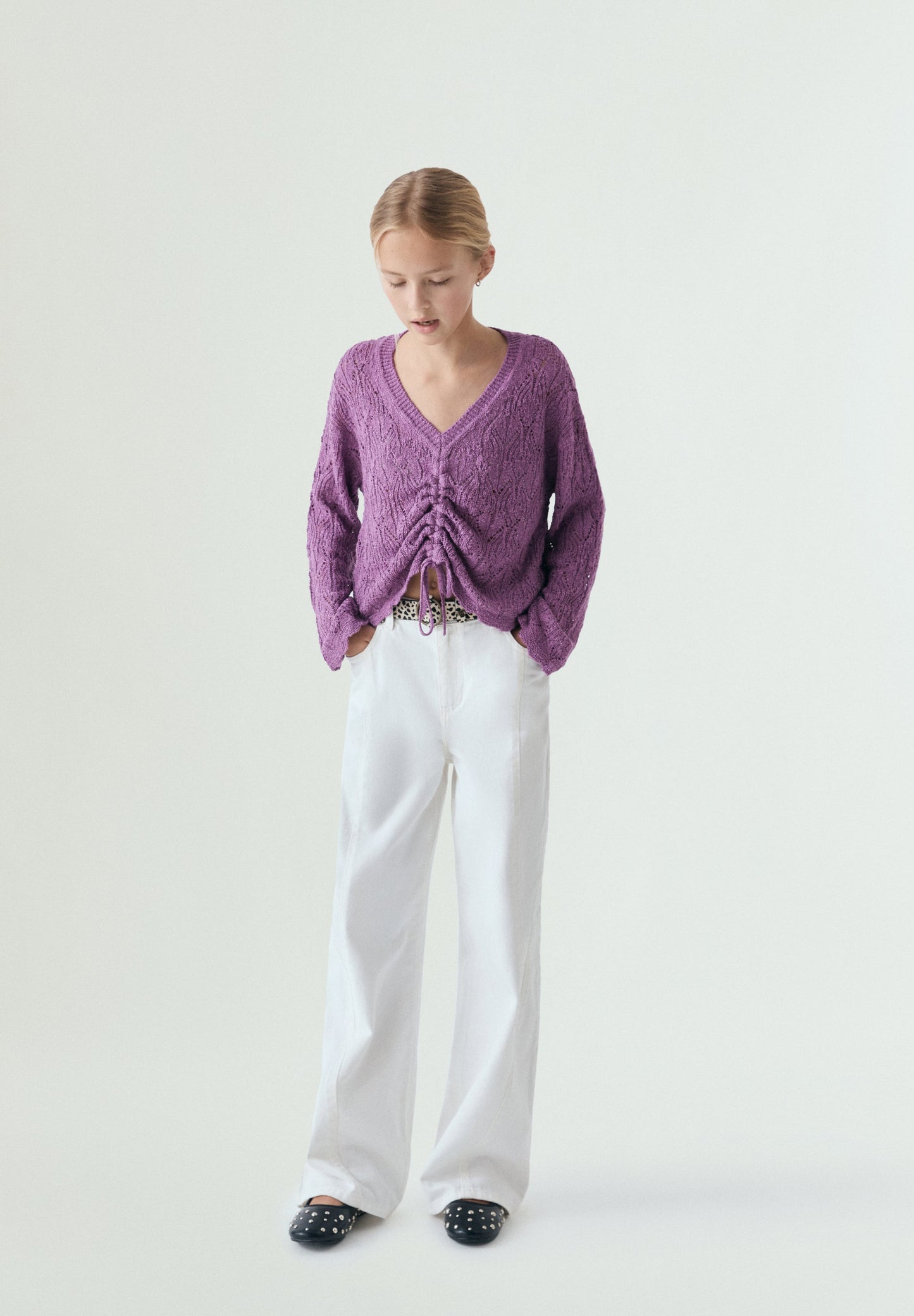 WIDE LEG JEANS WITH SEAMS