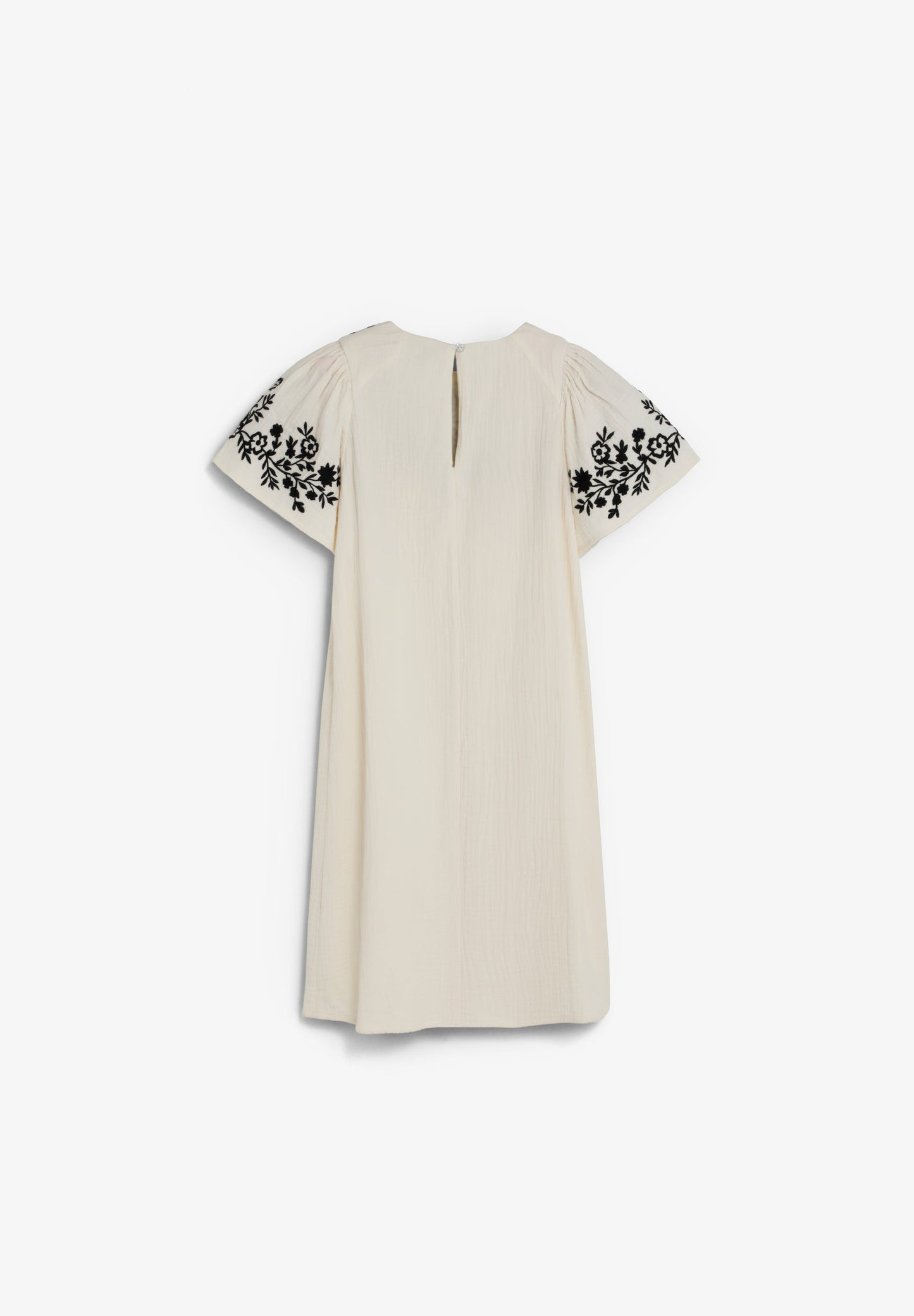 CONTRAST EMBROIDERED DRESS