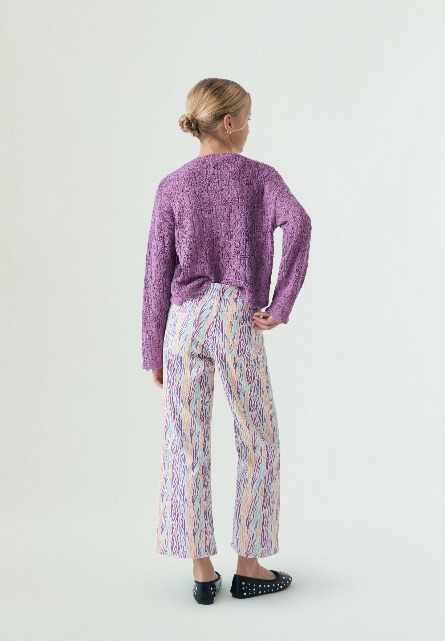 MULTICOLOUR WIDE LEG TROUSERS