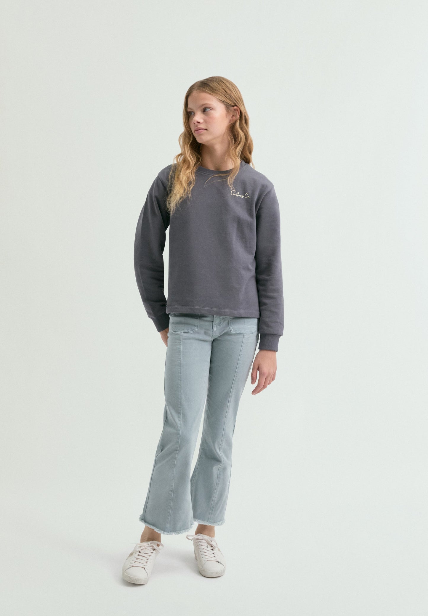 FLARED TROUSERS WITH SEAMS