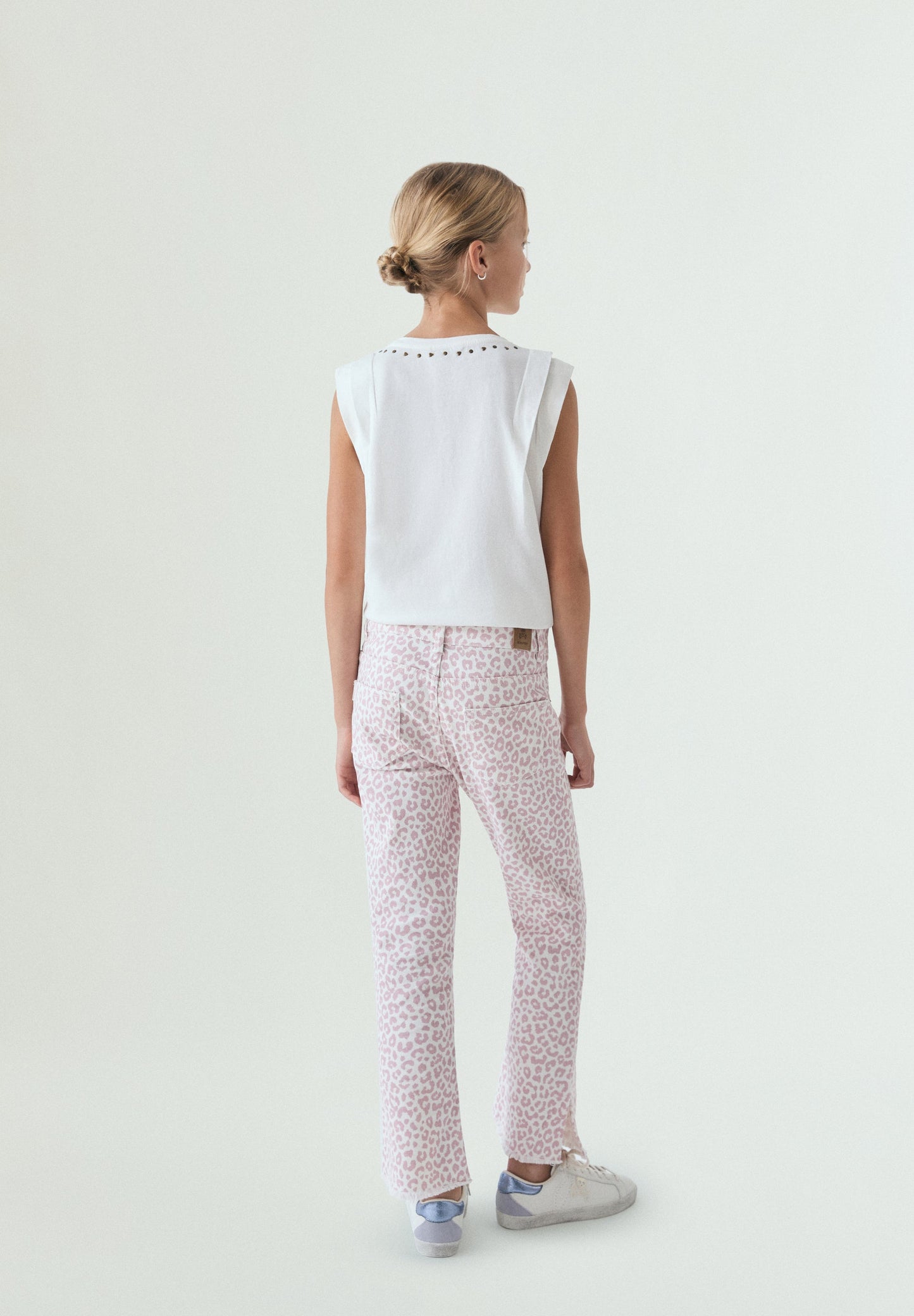 ANIMAL PRINT FLARED TROUSERS