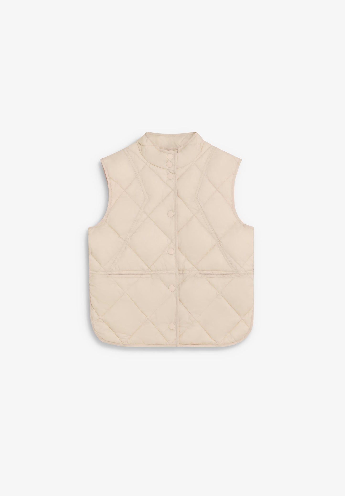 QUILTED GILET WITH STITCHING