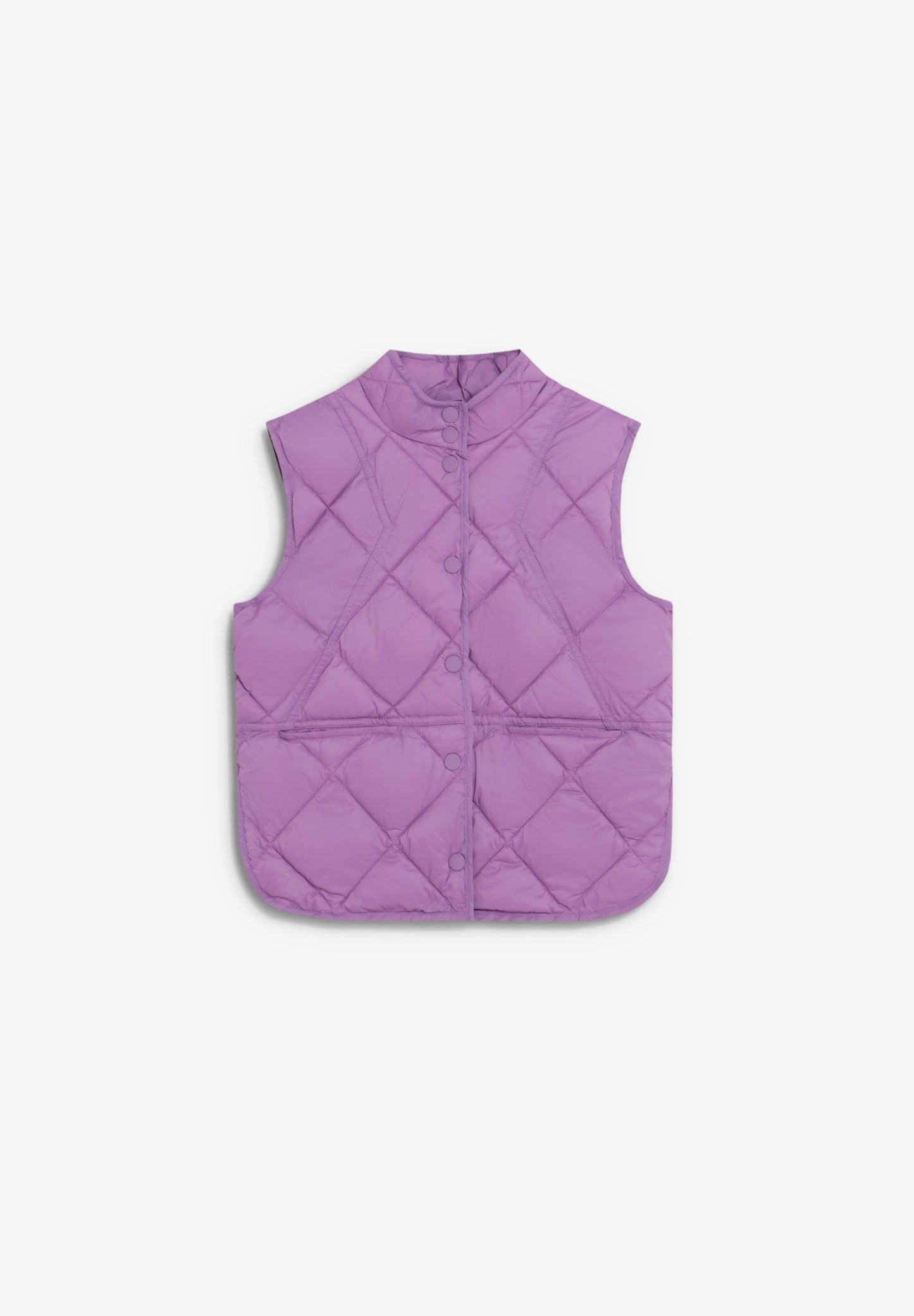 QUILTED GILET WITH STITCHING