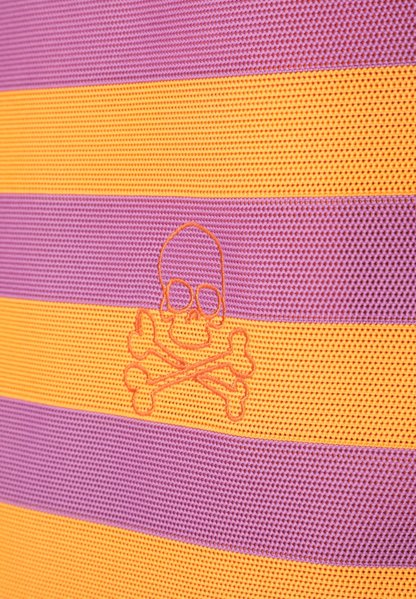 STRIPED BAG WITH DOUBLE HANDLE