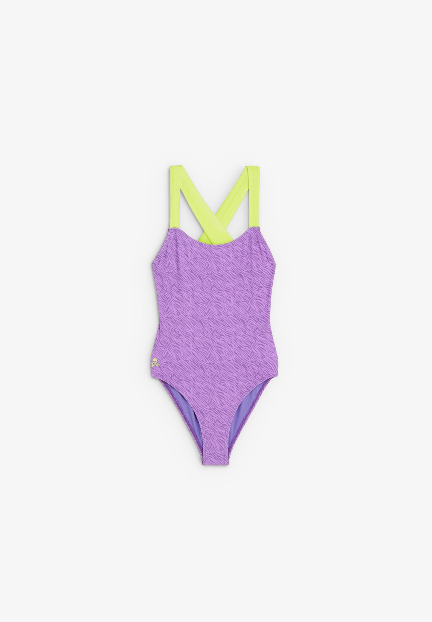 TWO-TONE ANIMAL PRINT SWIMSUIT