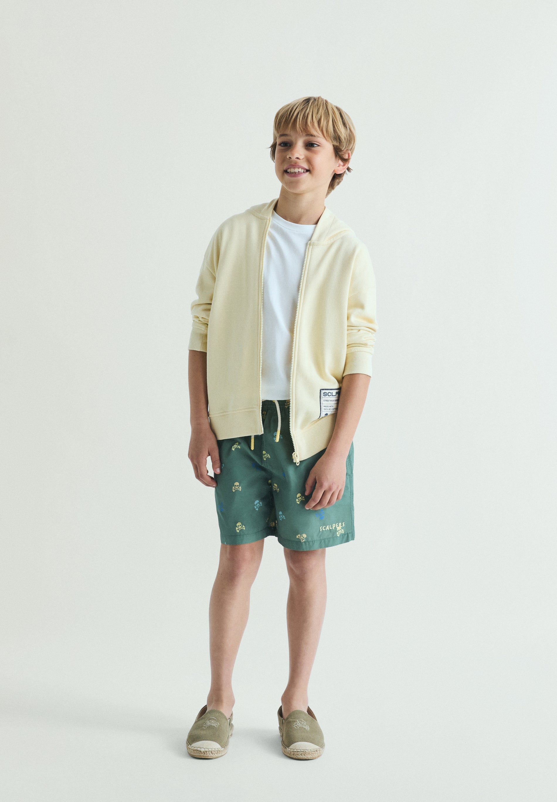 MULTI-COLOURED SKULL SWIMMING TRUNKS