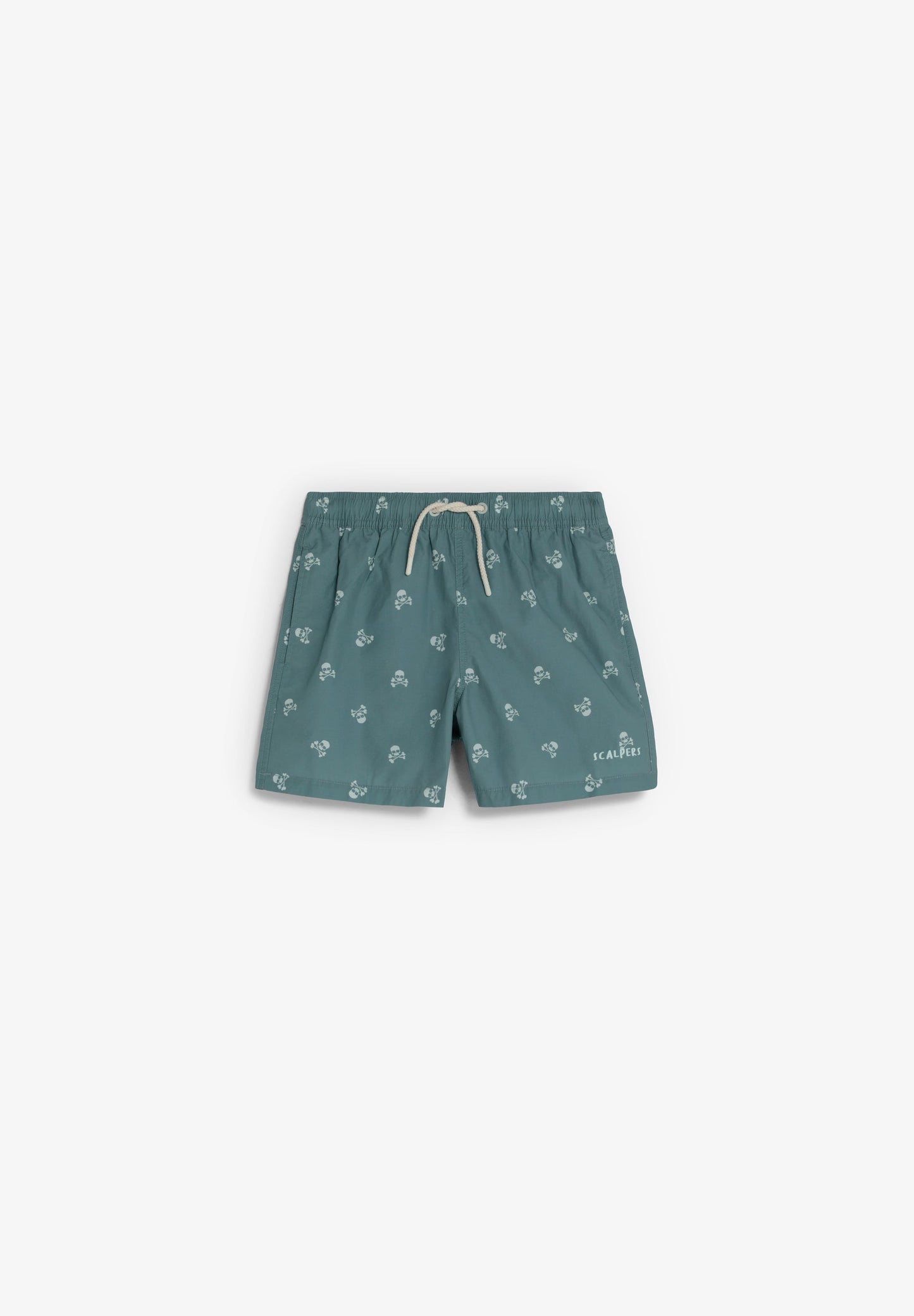 CONTRAST SKULL SWIMMING TRUNKS