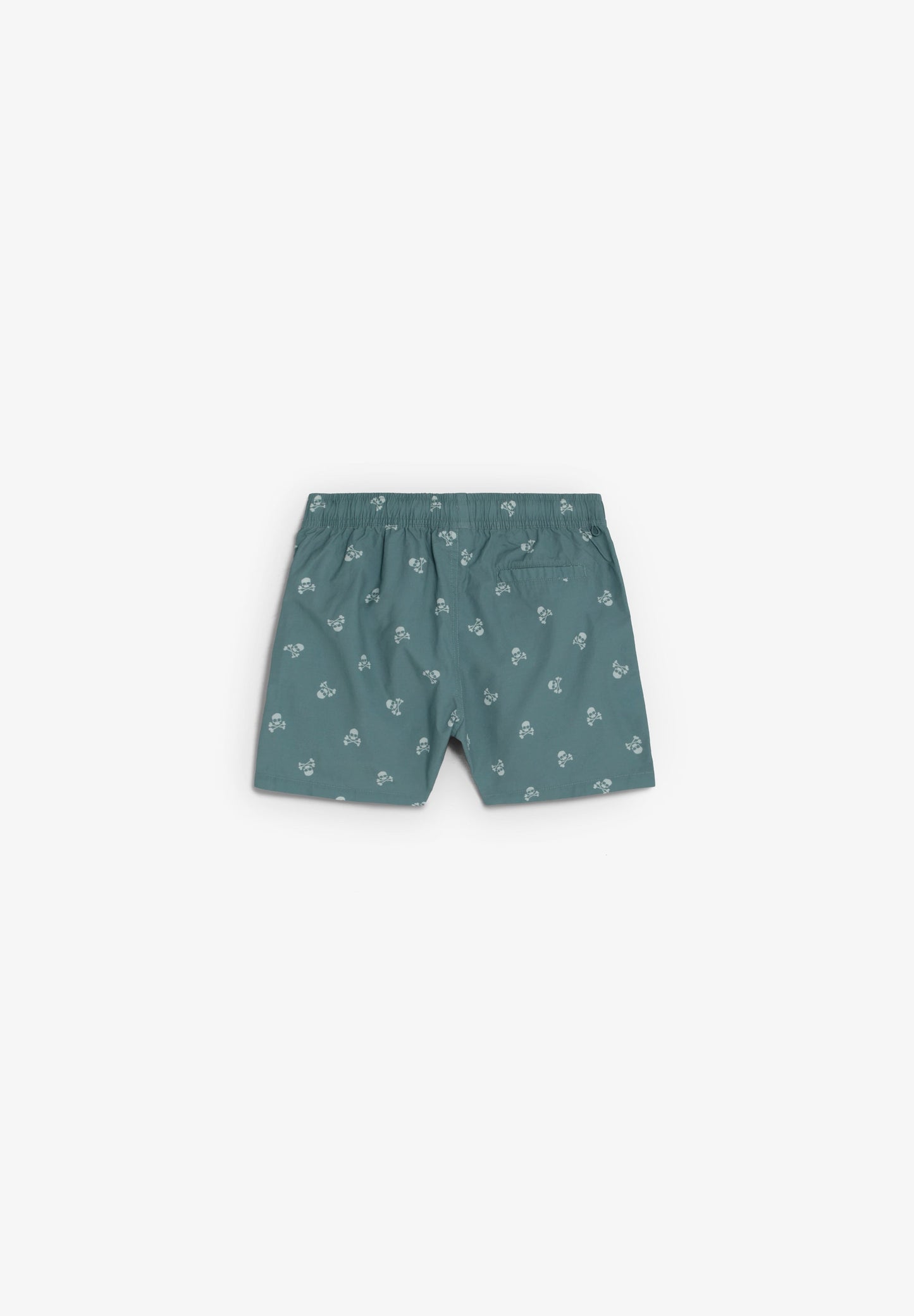 CONTRAST SKULL SWIMMING TRUNKS