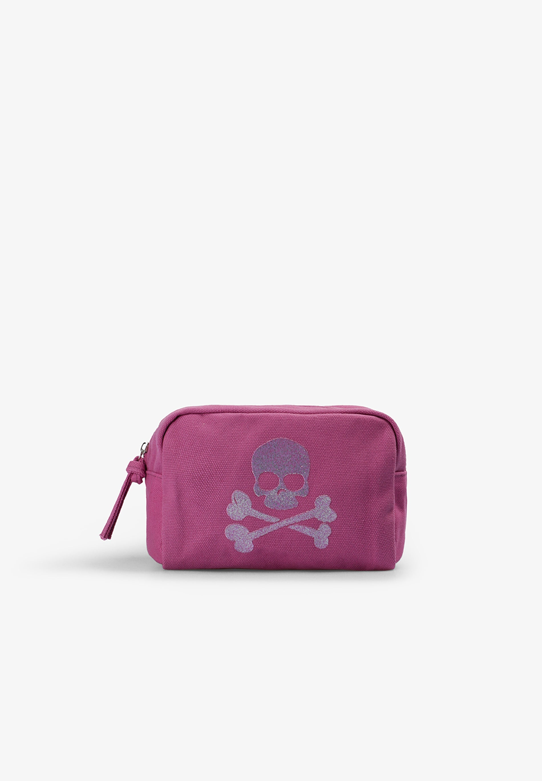 GLITTER SKULL TOILETRY BAG