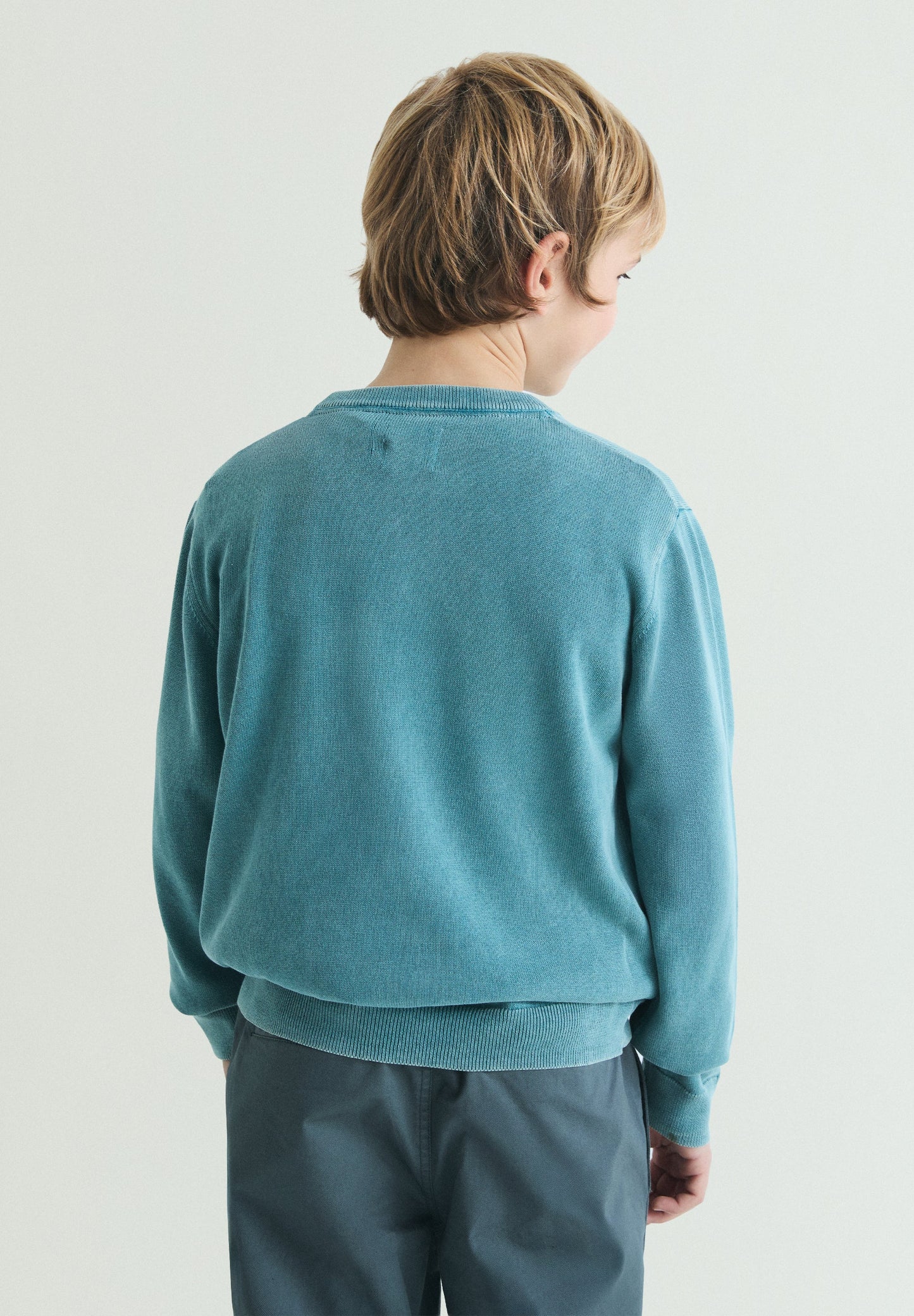 ROUND NECK COTTON SWEATER