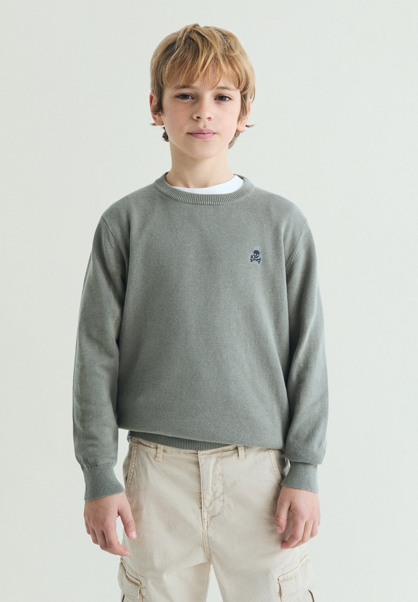 ROUND NECK COTTON SWEATER